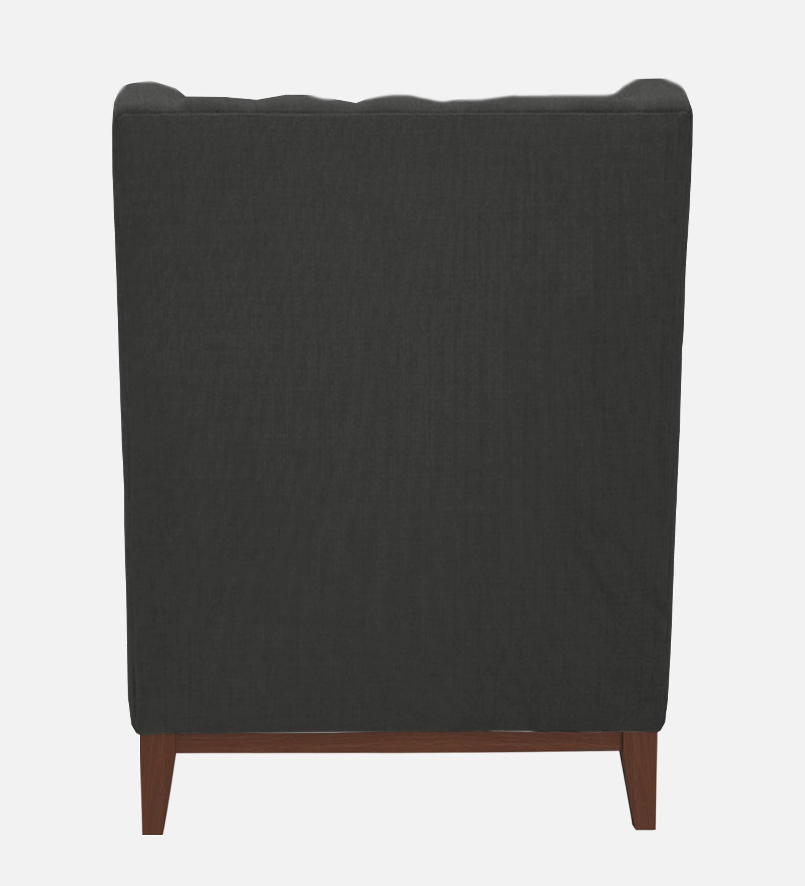 Kuchi Fabric Wing Chair In Charcoal Grey Colour - Febonic Living