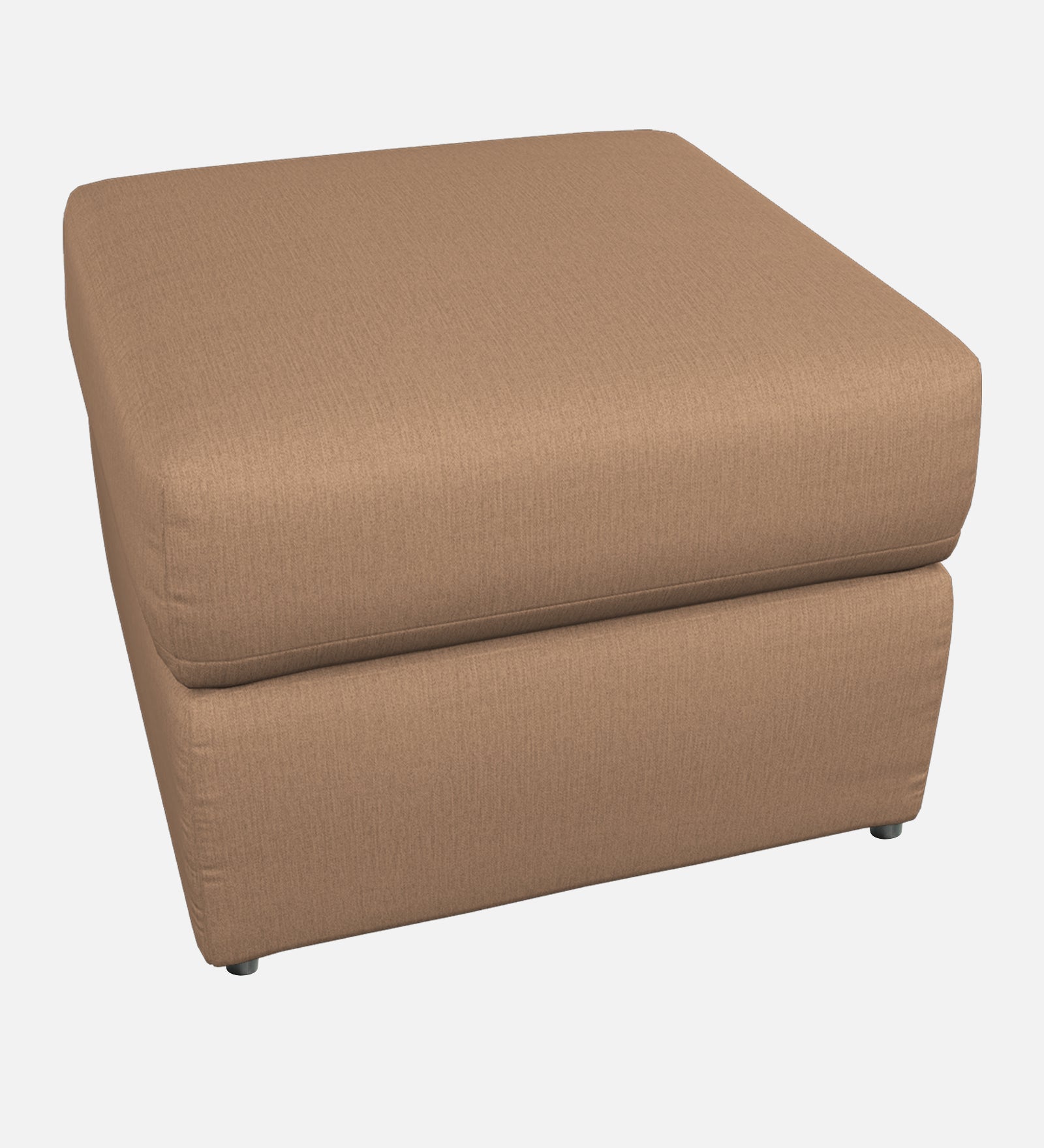 Penny Fabric Ottoman In Cookie Beige Colour With Storage - Febonic Living