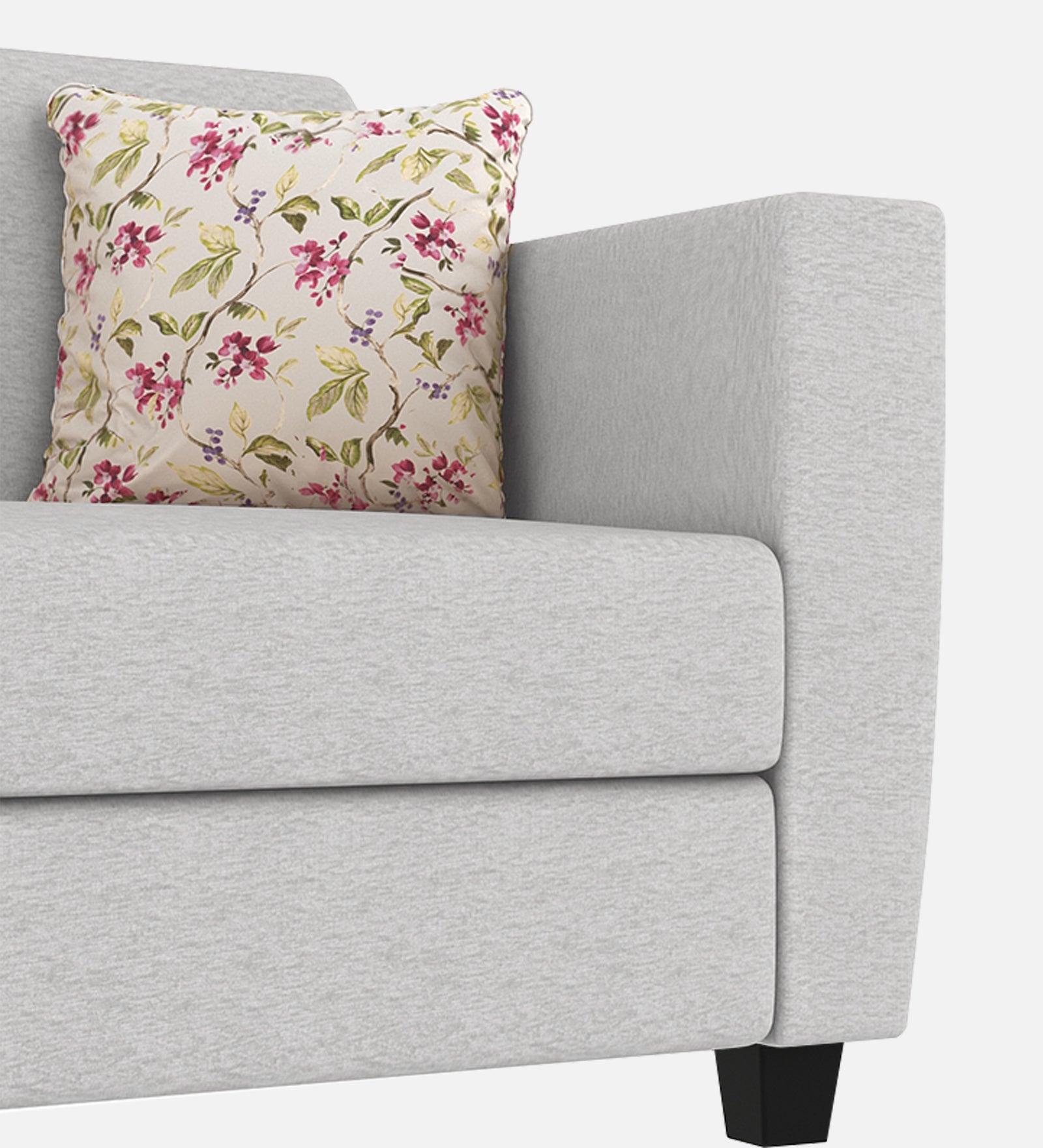 Gozi Fabric 1 Seater Sofa In Lit Grey Colour - Febonic Living