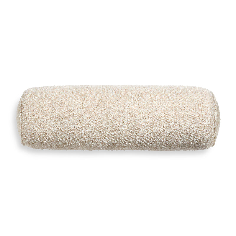 Verba Boucle Bolster Pillow In Shell White Colour (Set of 2) - Febonic Living