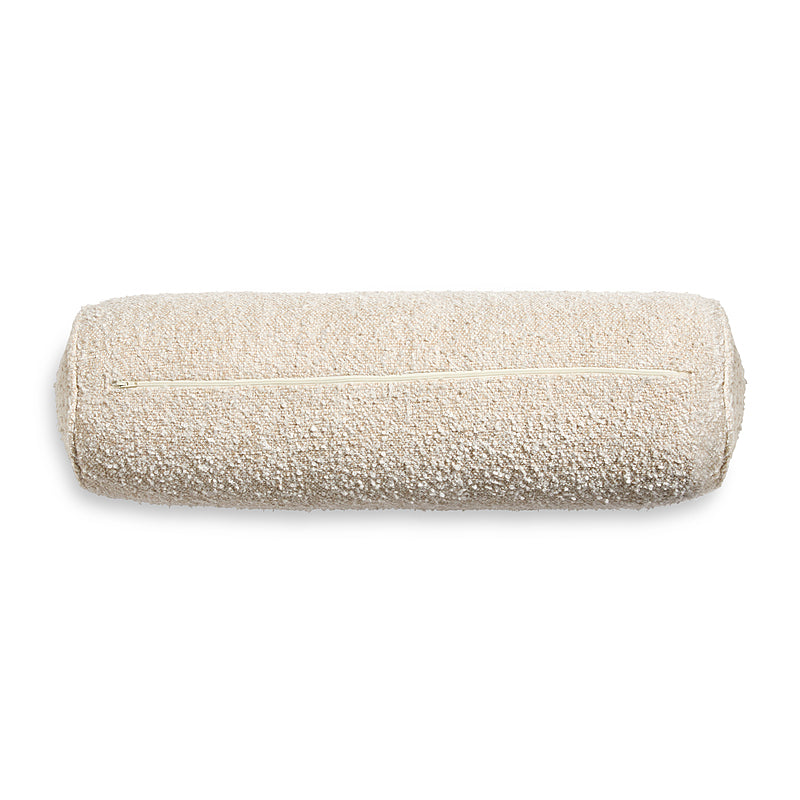 Verba Boucle Bolster Pillow In Shell White Colour (Set of 2) - Febonic Living