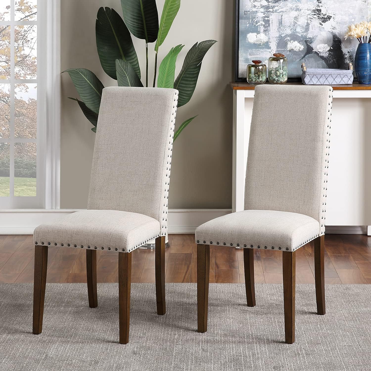 Coaster Fabric Dining Chair In Ivory Cream Colour - Febonic Living