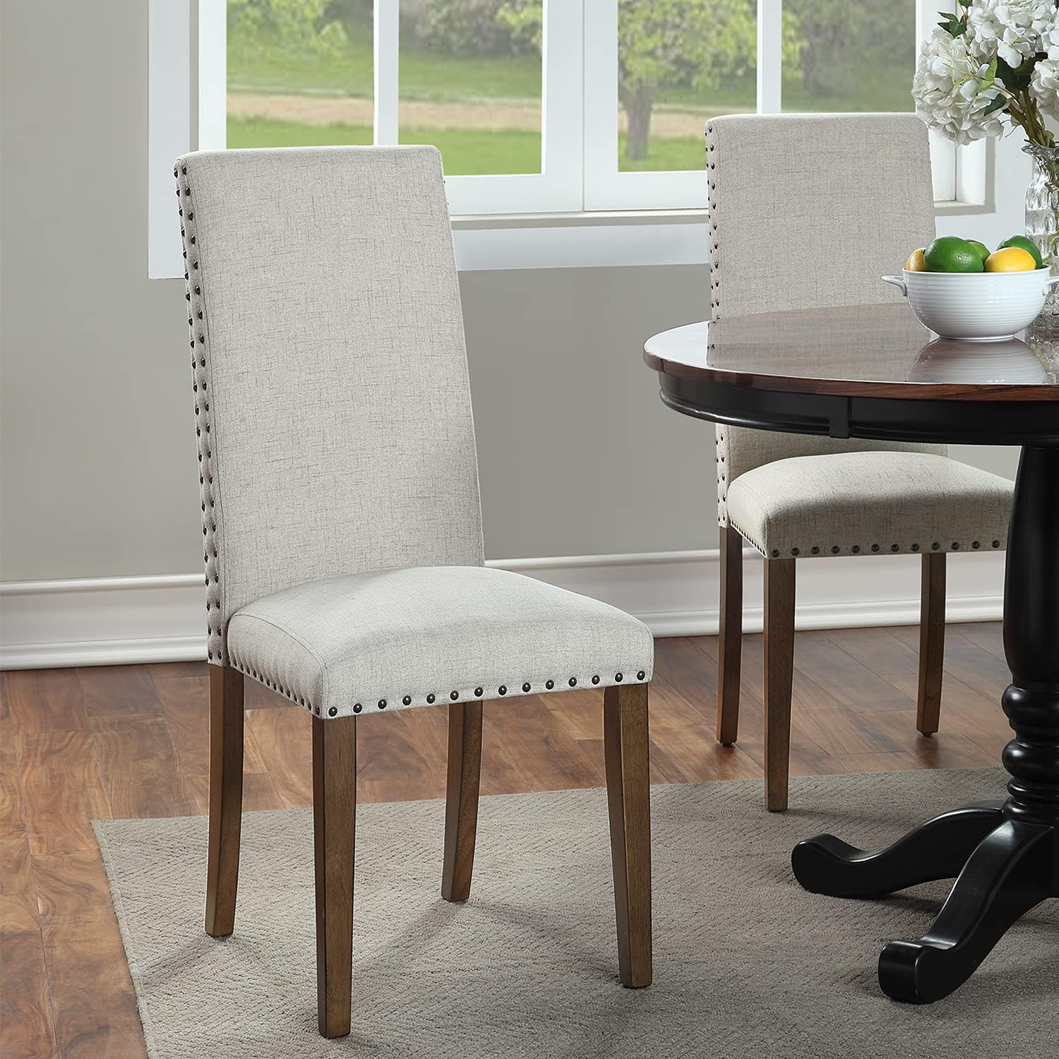 Coaster Fabric Dining Chair In Ivory Cream Colour - Febonic Living