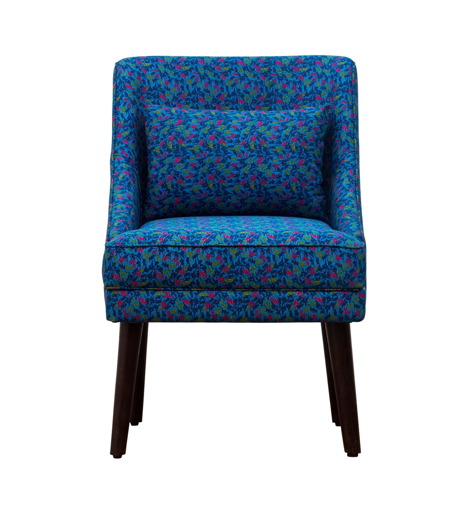 Moly Floral Print Fabric Slipper Chair in Multi Colour - Febonic Living