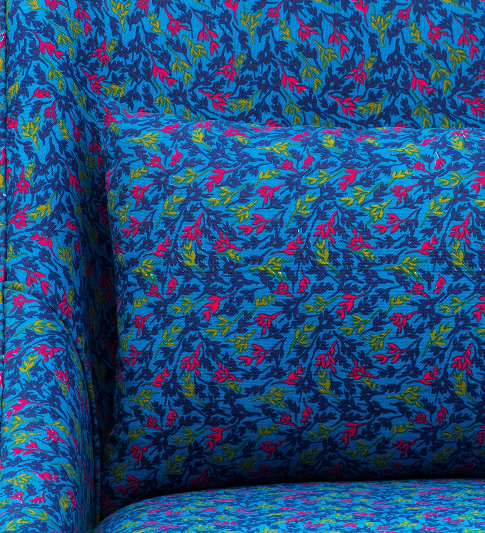 Moly Floral Print Fabric Slipper Chair in Multi Colour - Febonic Living