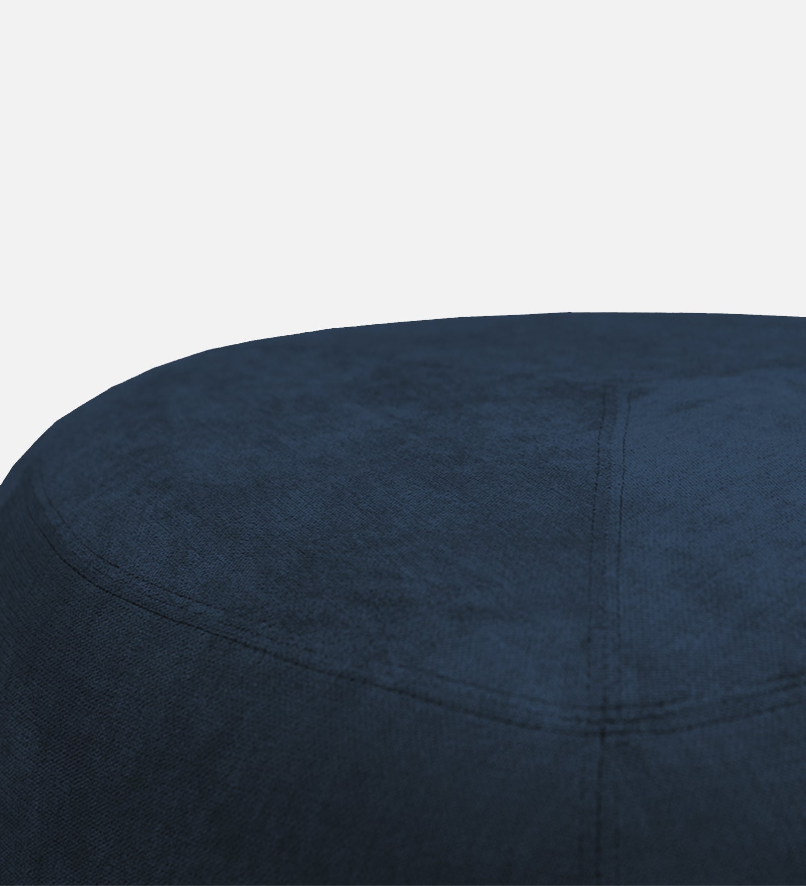 Keori Fabric Pouffe In Denim Blue Colour - Febonic Living