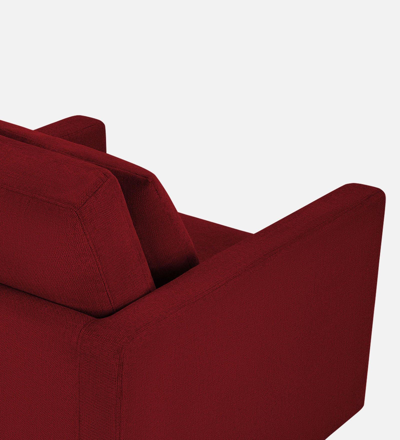 Kera Fabric 1 Seater Sofa in Blood Maroon Colour