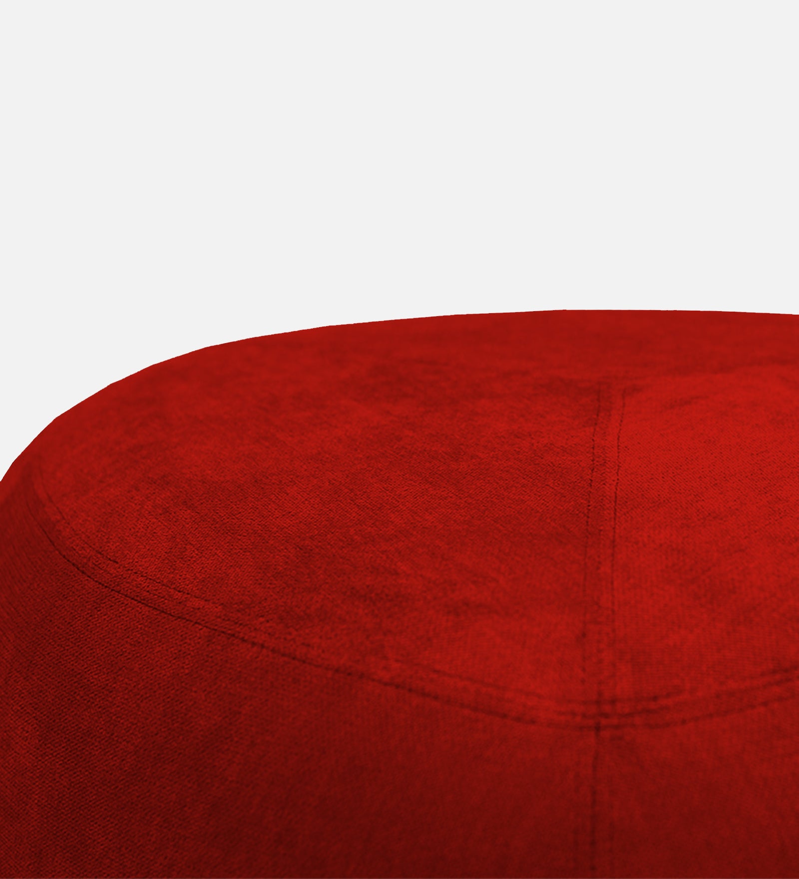 Keori Fabric Pouffe In Ruby Red Colour - Febonic Living
