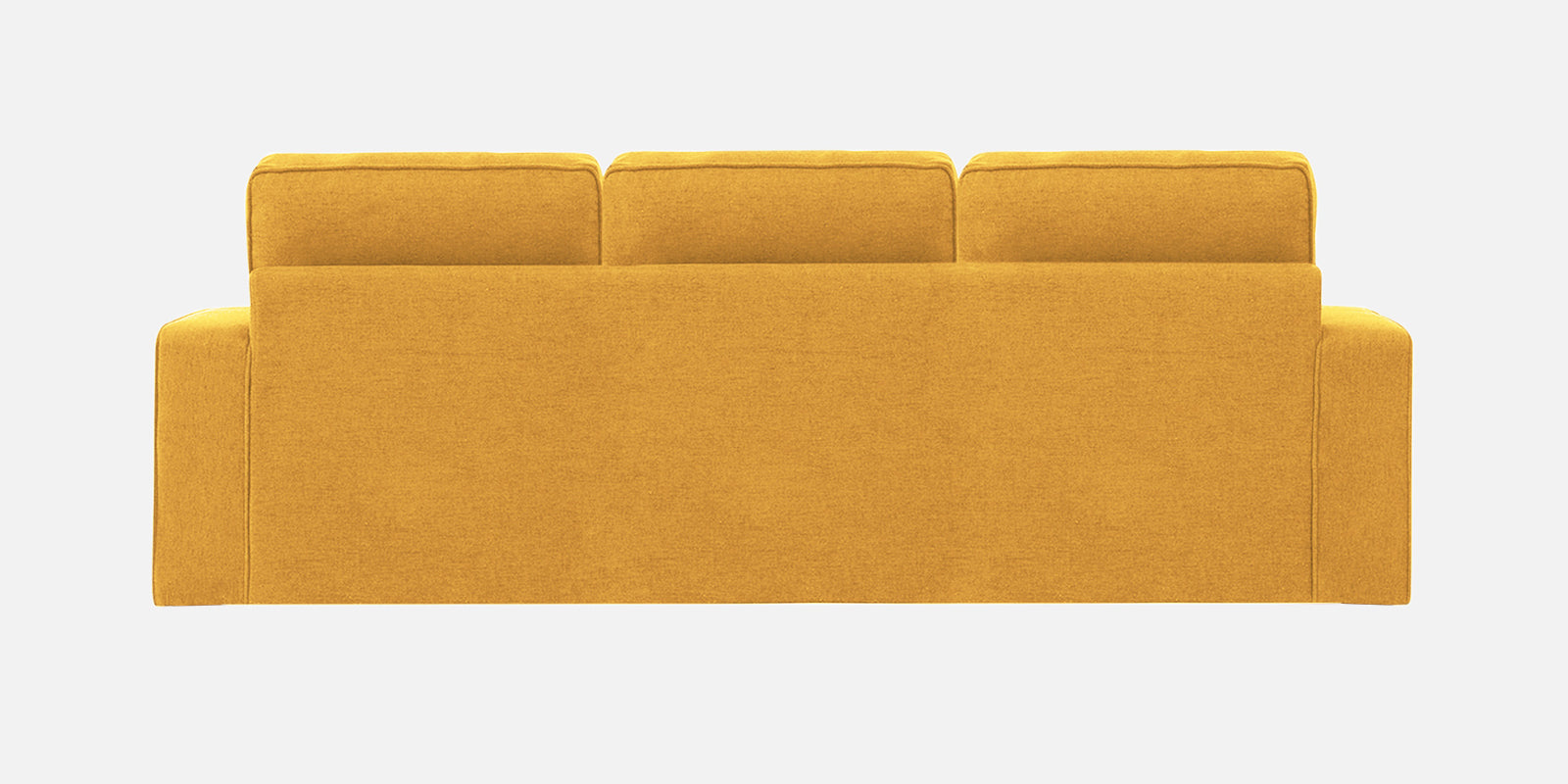 Kara Fabric 3 Seater Pull Out Sofa Cum Bed In Bold Yellow Colour - Febonic Living