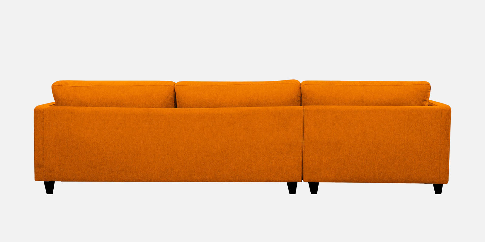 Kera Fabric LHS Sectional Sofa (3+Lounger) In Vivid Orange Colour - Febonic Living