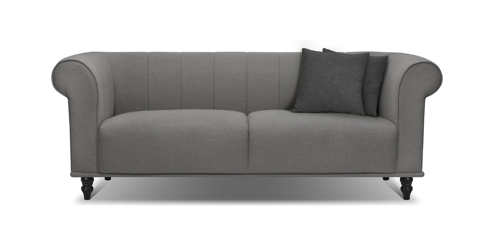 Rhino Fabric 3 Seater Sofa In Sudo Grey Colour - Febonic Living