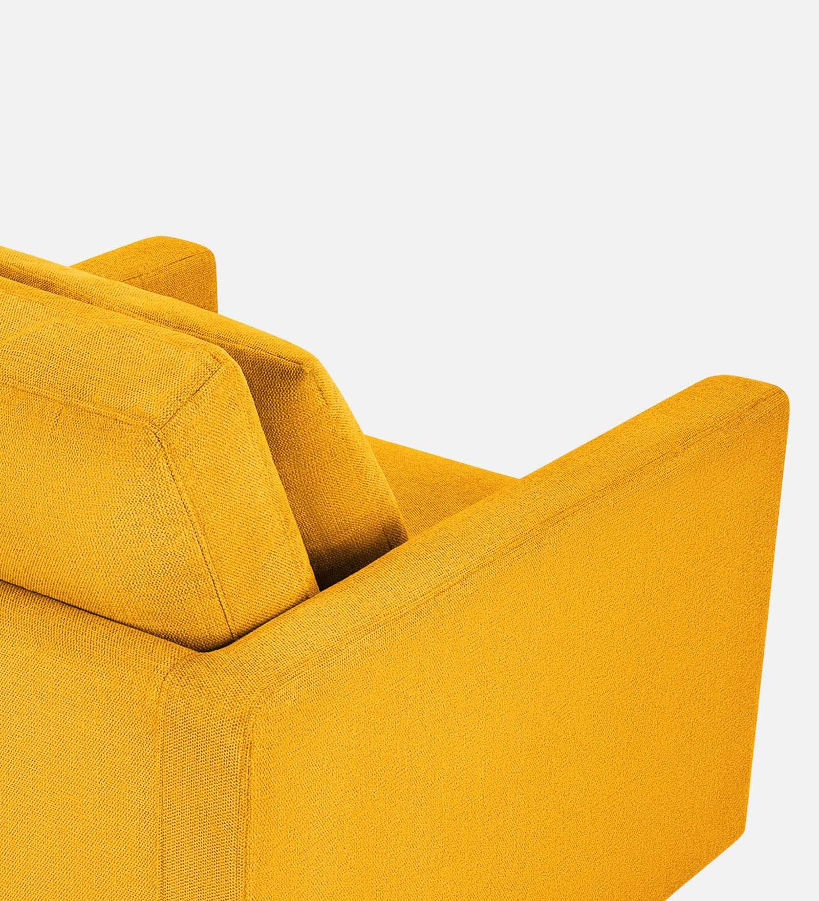Kera Fabric 1 Seater Sofa In Bold Yellow Colour - Febonic Living