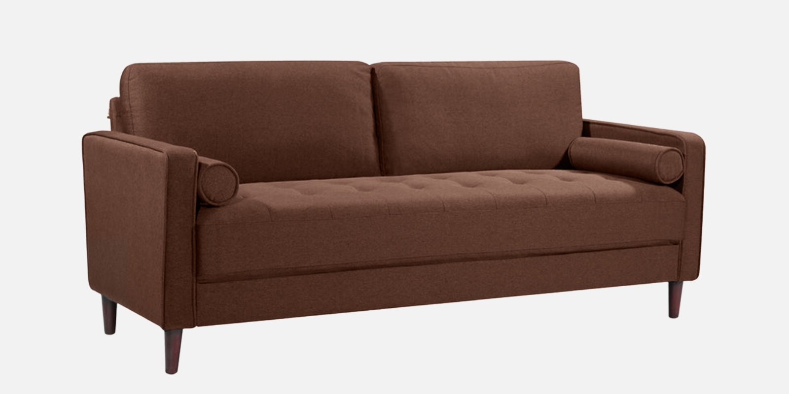 Darvin Fabric 3 Seater Sofa In Coffee Brown Colour - Febonic Living