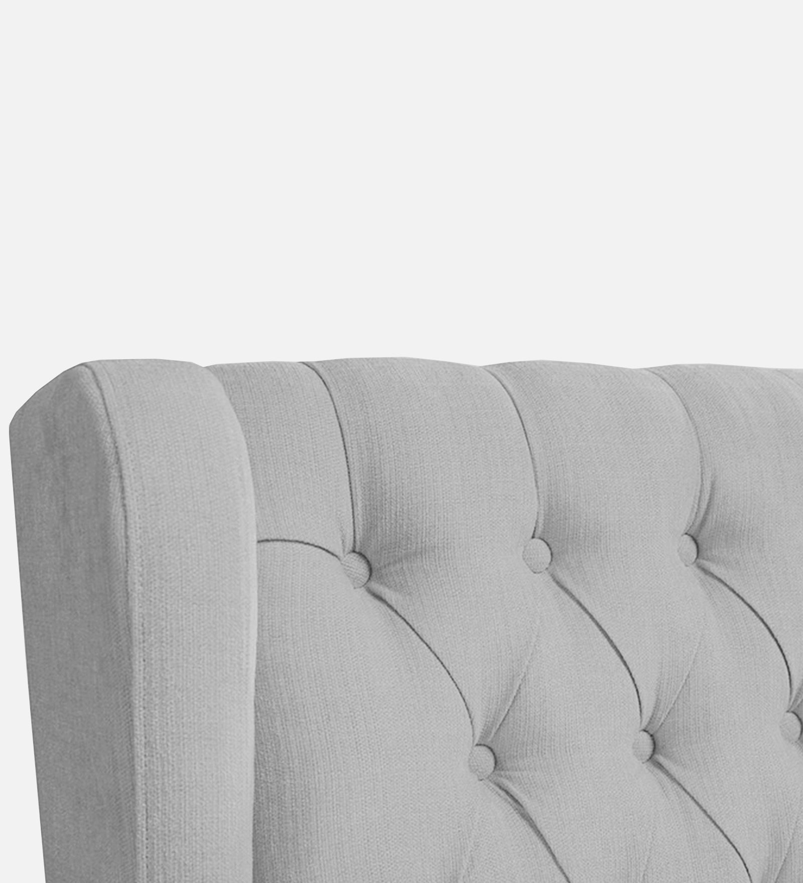 Panas Fabric Wing Chair In Lit Grey Colour - Febonic Living