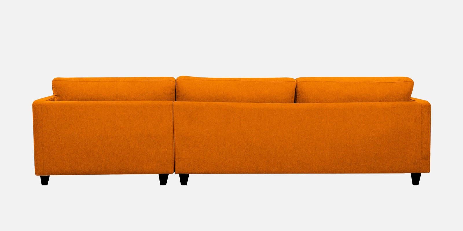 Kera Fabric RHS Sectional Sofa (3+Lounger) In Vivid Orange Colour - Febonic Living