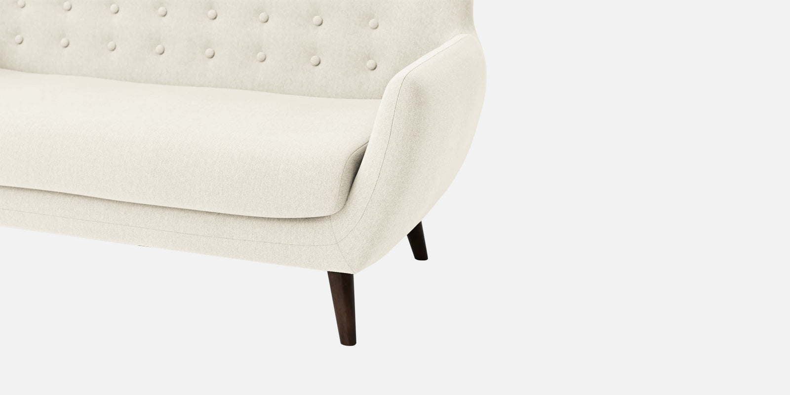 Goofy Fabric 3 Seater Sofa In Ivory Cream Colour - Febonic Living