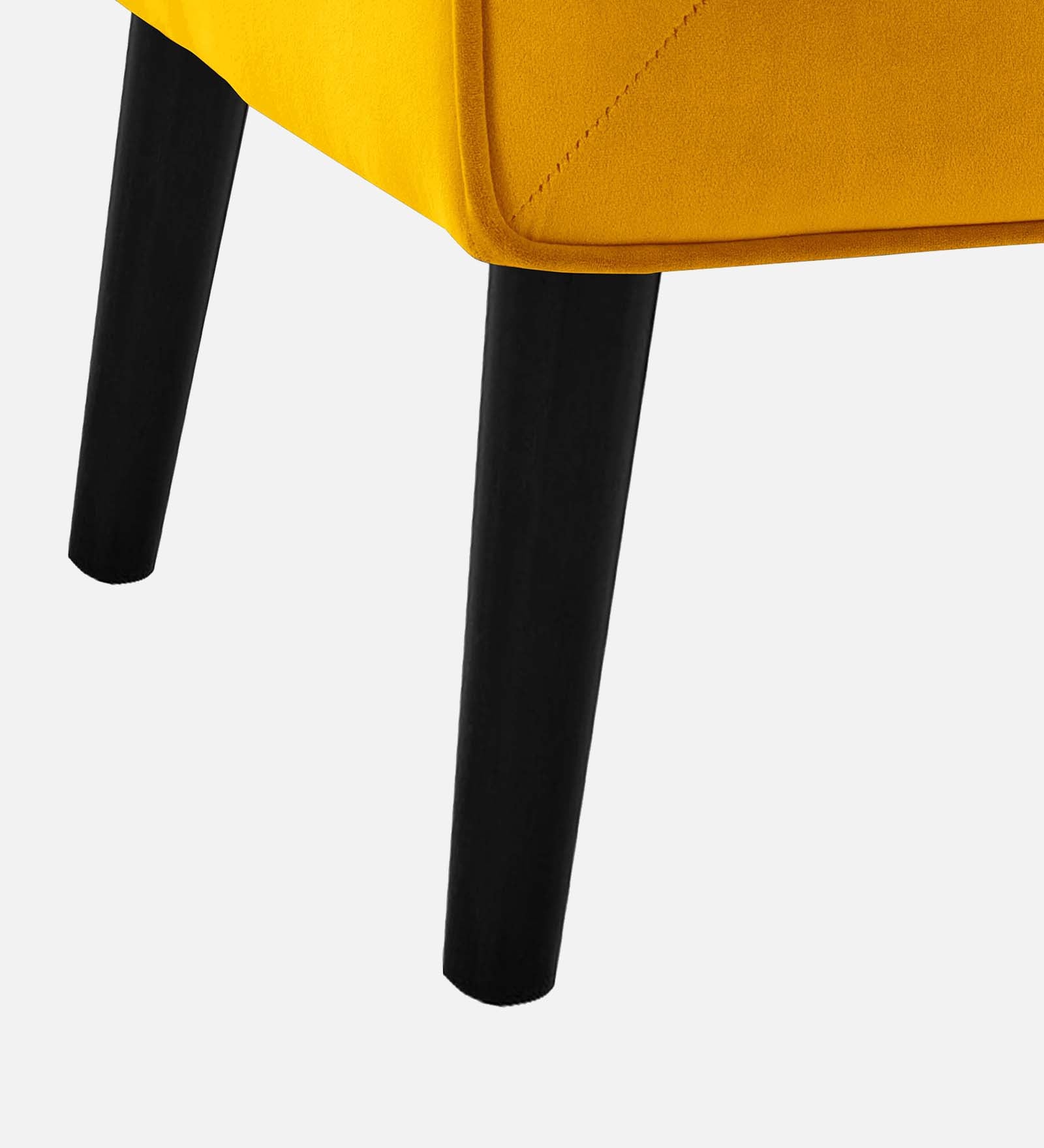 Ame Velvet Upholstered Arm Chair In Turmeric Yellow Colour - Febonic Living