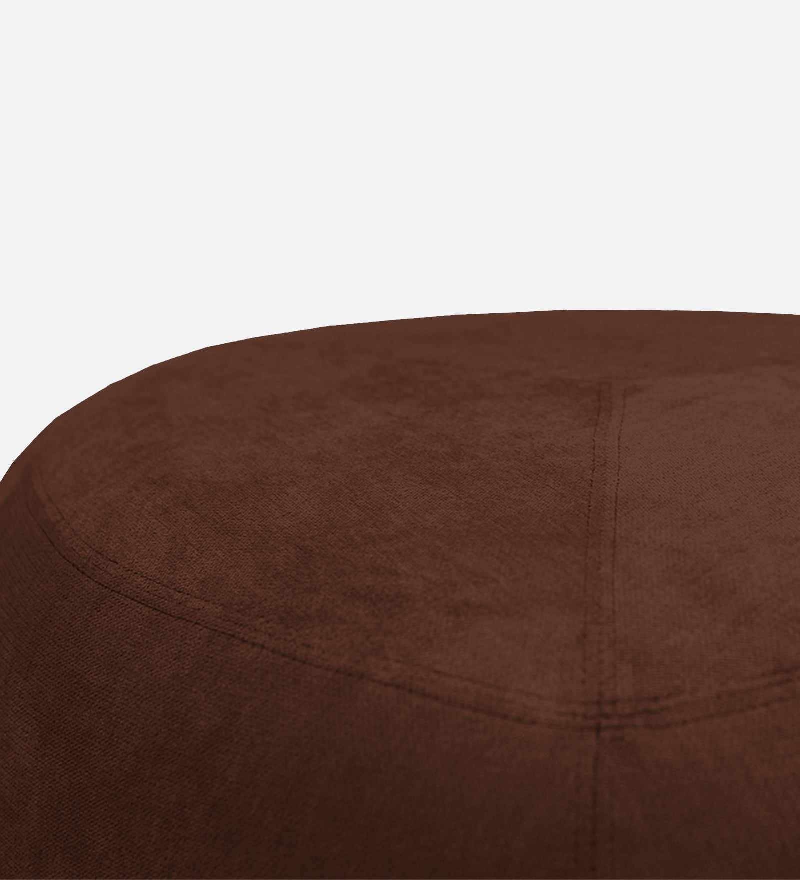 Keori Fabric Pouffe In Coffee Brown Colour - Febonic Living