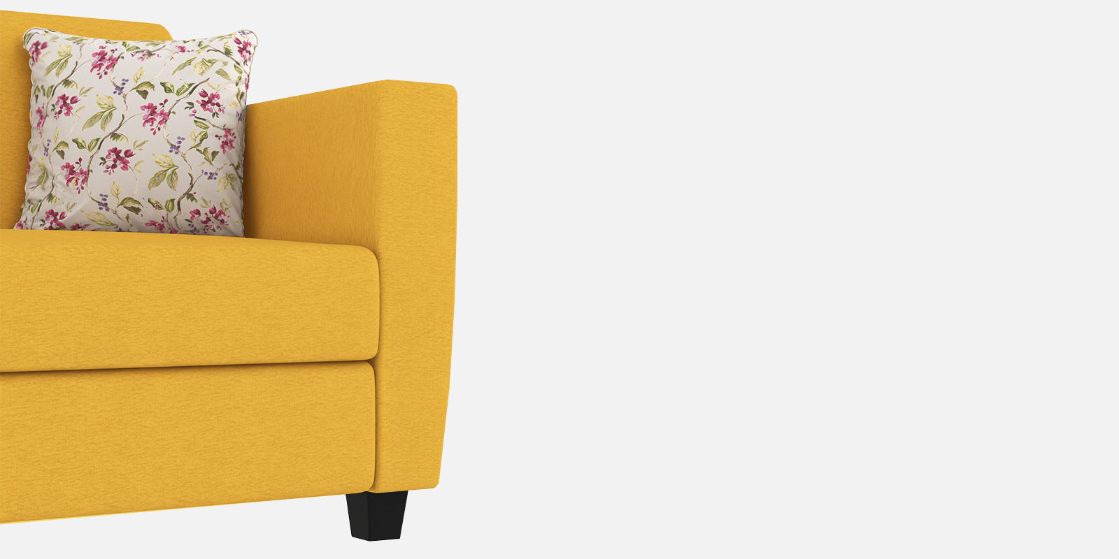 Gozi Fabric 3 Seater Sofa In Bold Yellow Colour - Febonic Living