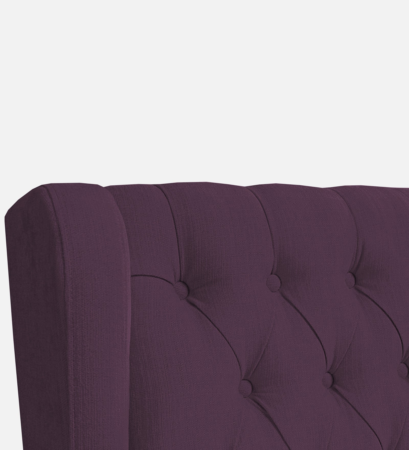 Kuchi Fabric Wing Chair In Greek Purple Colour - Febonic Living