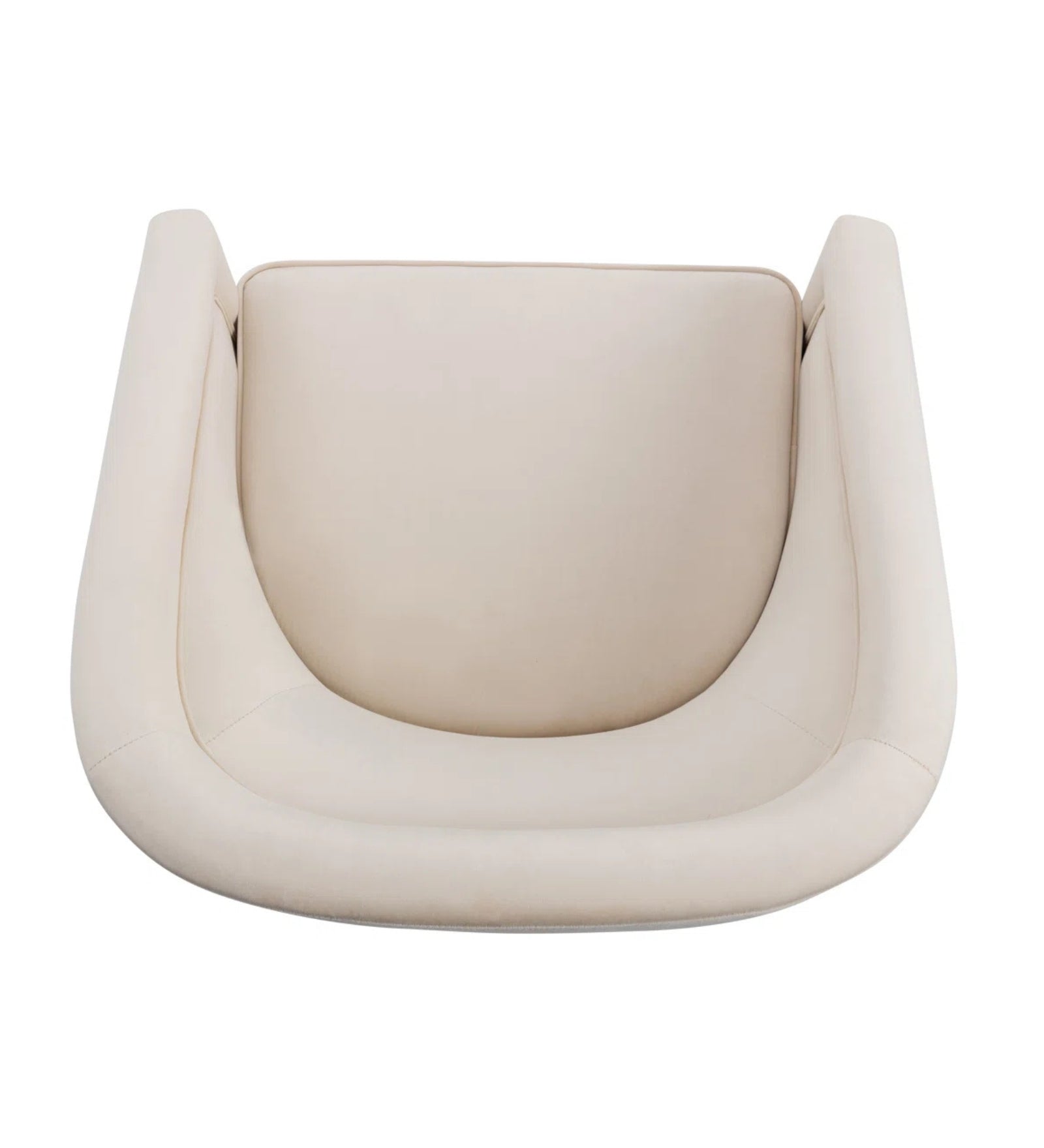 Boomer Velvet Swivel Chair in Camel Beige Colour