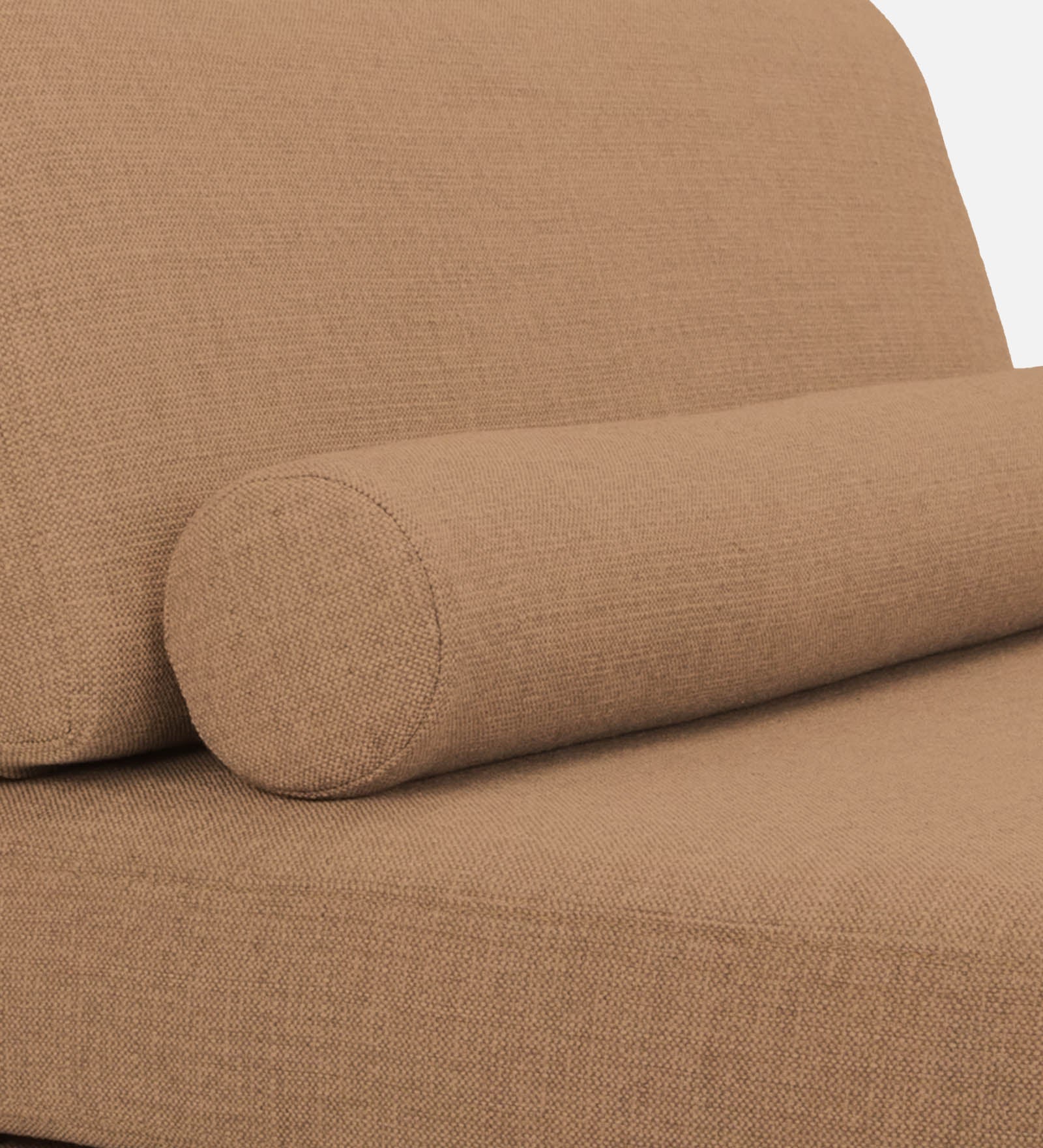 Noce Fabric Armless Chaise Lounger In Cookie Beige Colour - Febonic Living