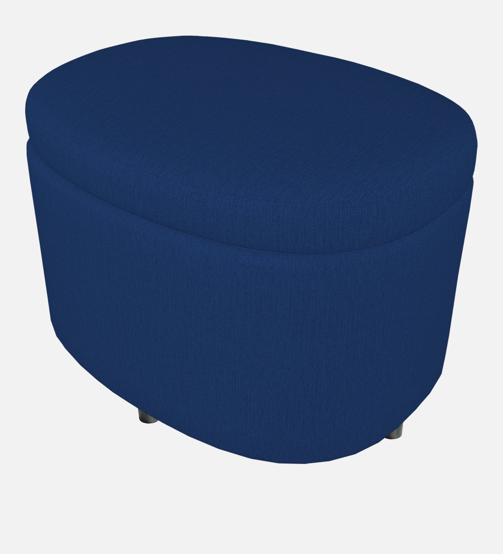 Ruggy Fabric Storage Ottoman in Royal Blue Colour - Febonic Living