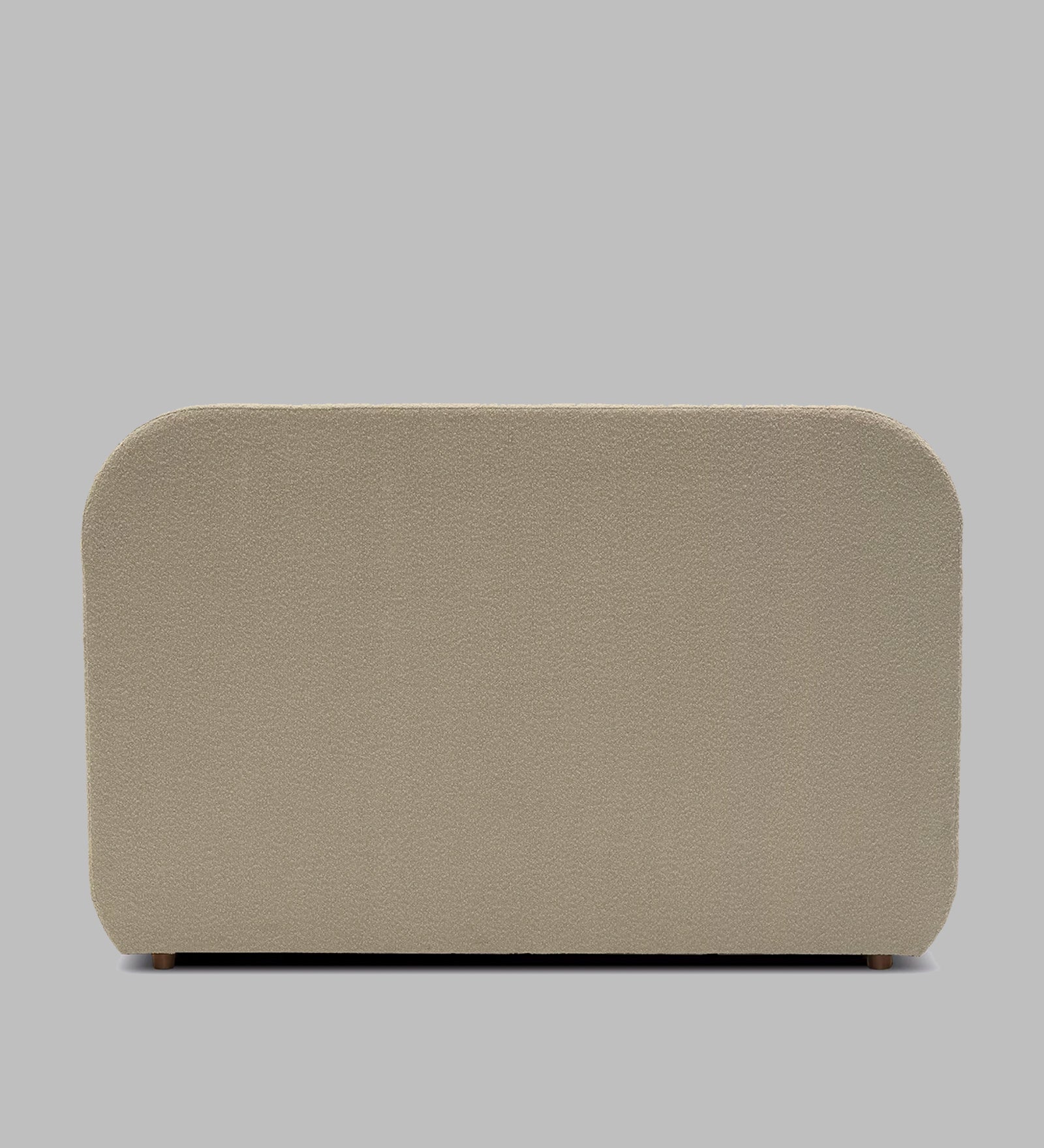 Nemo Boucle Fabric Queen Size Bed in Shell White Colour - Febonic Living