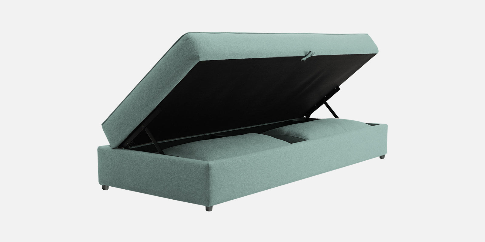 Vito Fabric Day Bed In Suka Blue Colour With Storage - Febonic Living