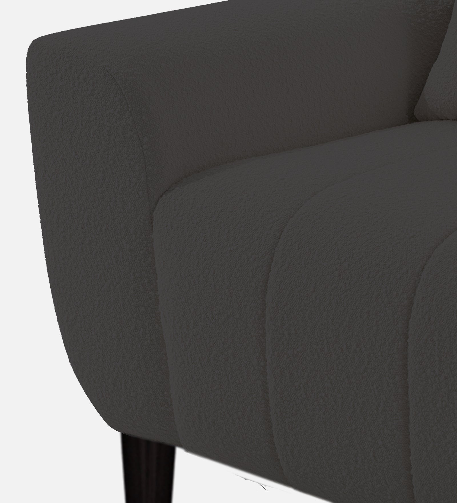 Nesco Boucle Fabric 1 Seater Sofa In Avio Grey Colour - Febonic Living