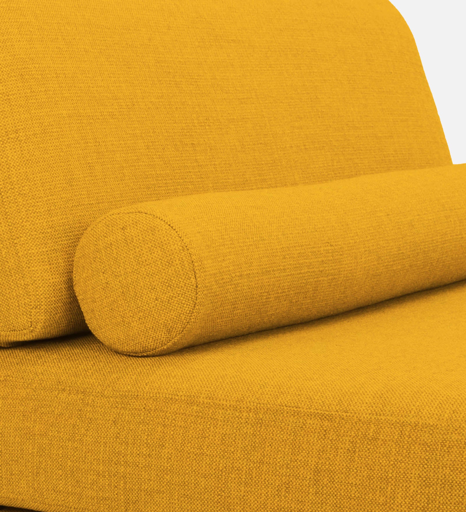 Noce Fabric Armless Chaise Lounger In Bold Yellow Colour - Febonic Living