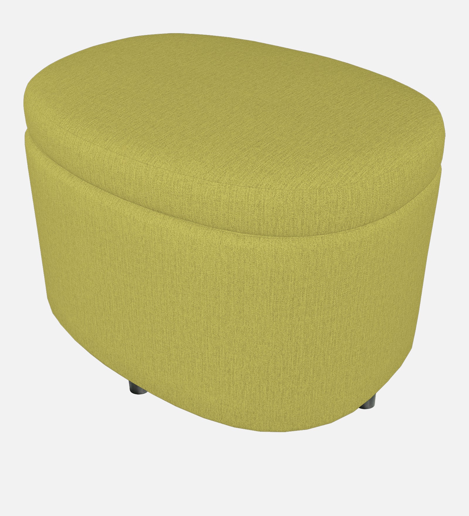 Ruggy Fabric Storage Ottoman in Parrot Green Colour - Febonic Living