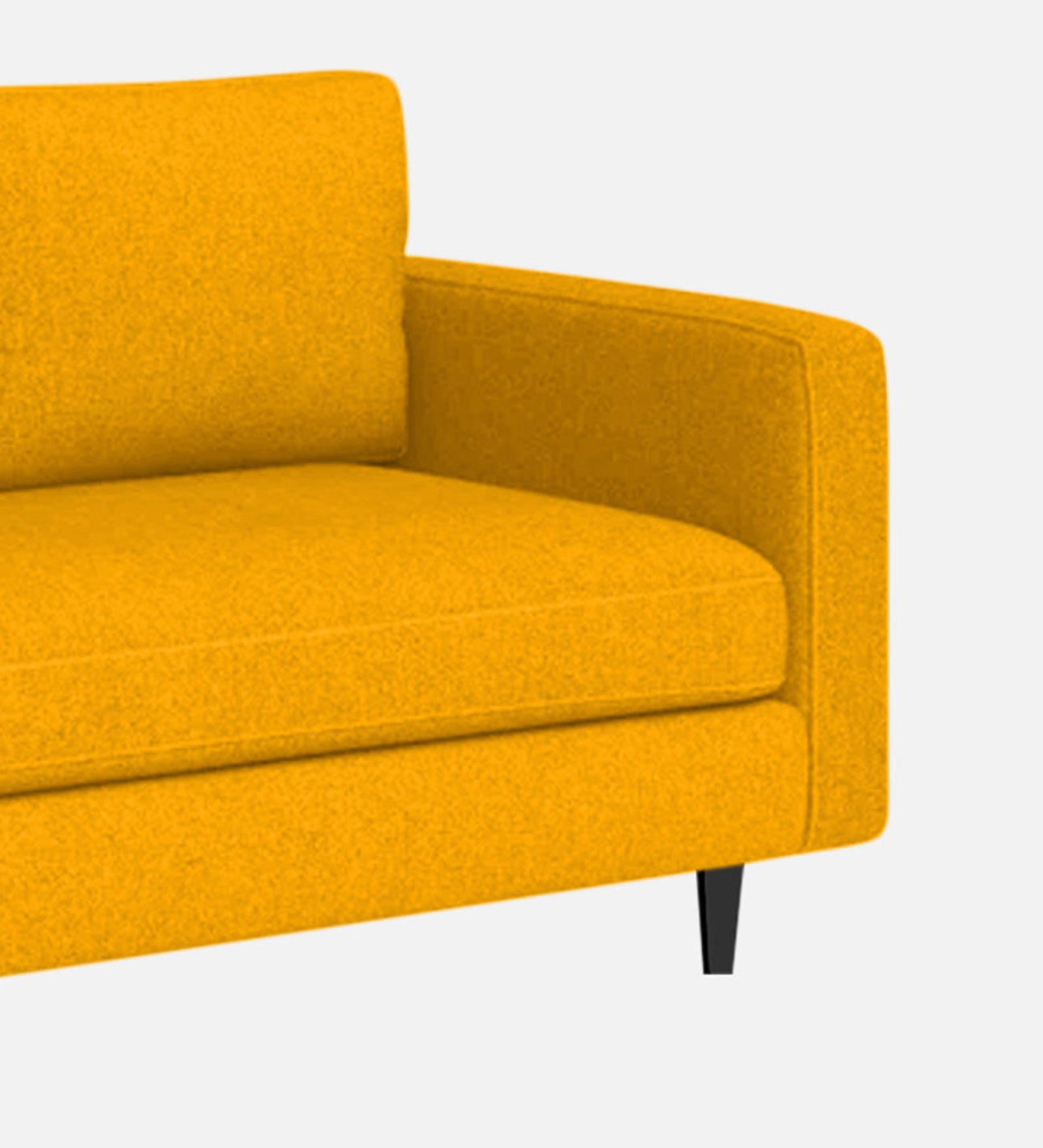 Alitza Fabric LHS Chaise Lounger In Bold Yellow Colour - Febonic Living