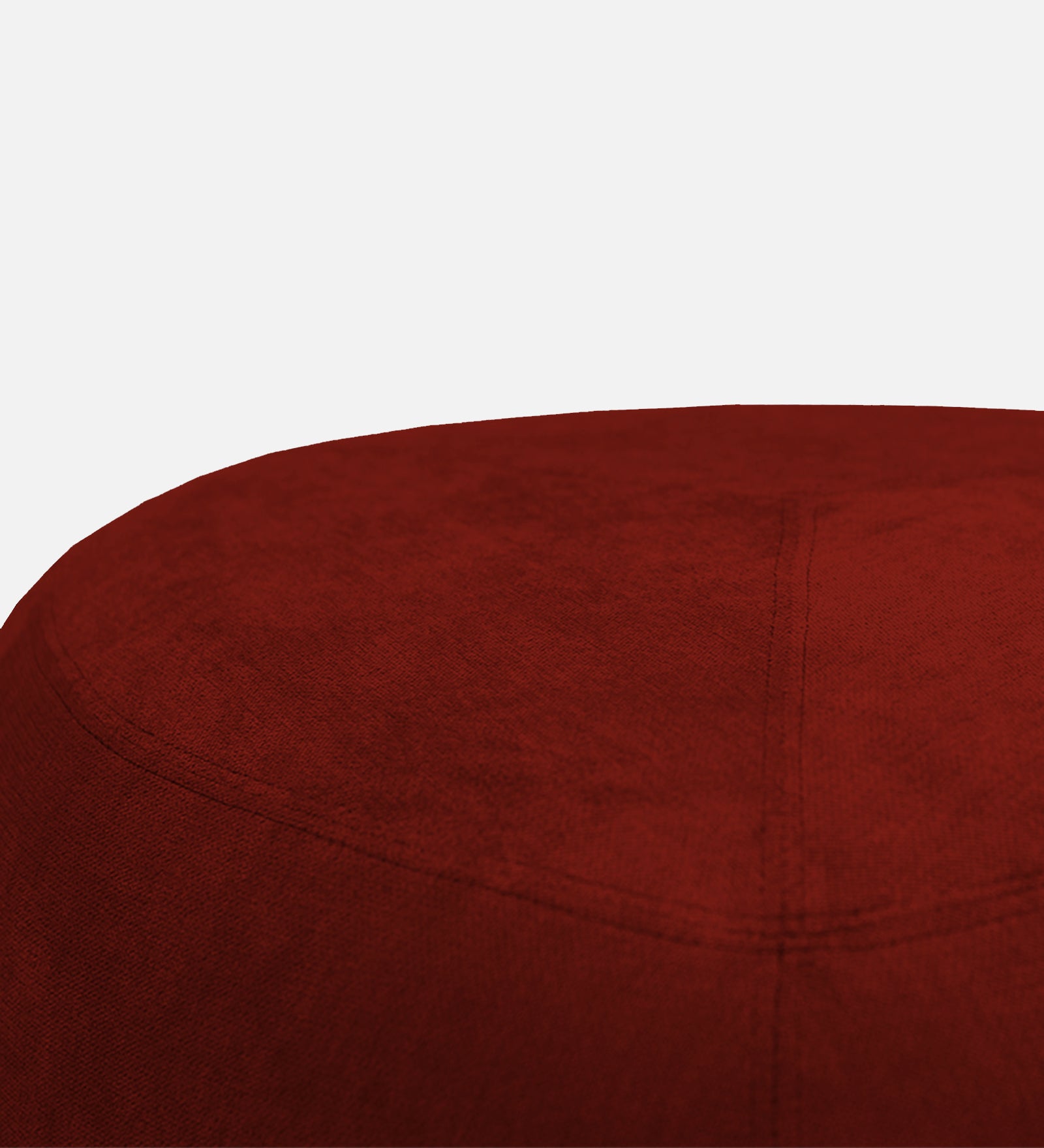 Keori Fabric Pouffe In Blood Maroon Colour - Febonic Living