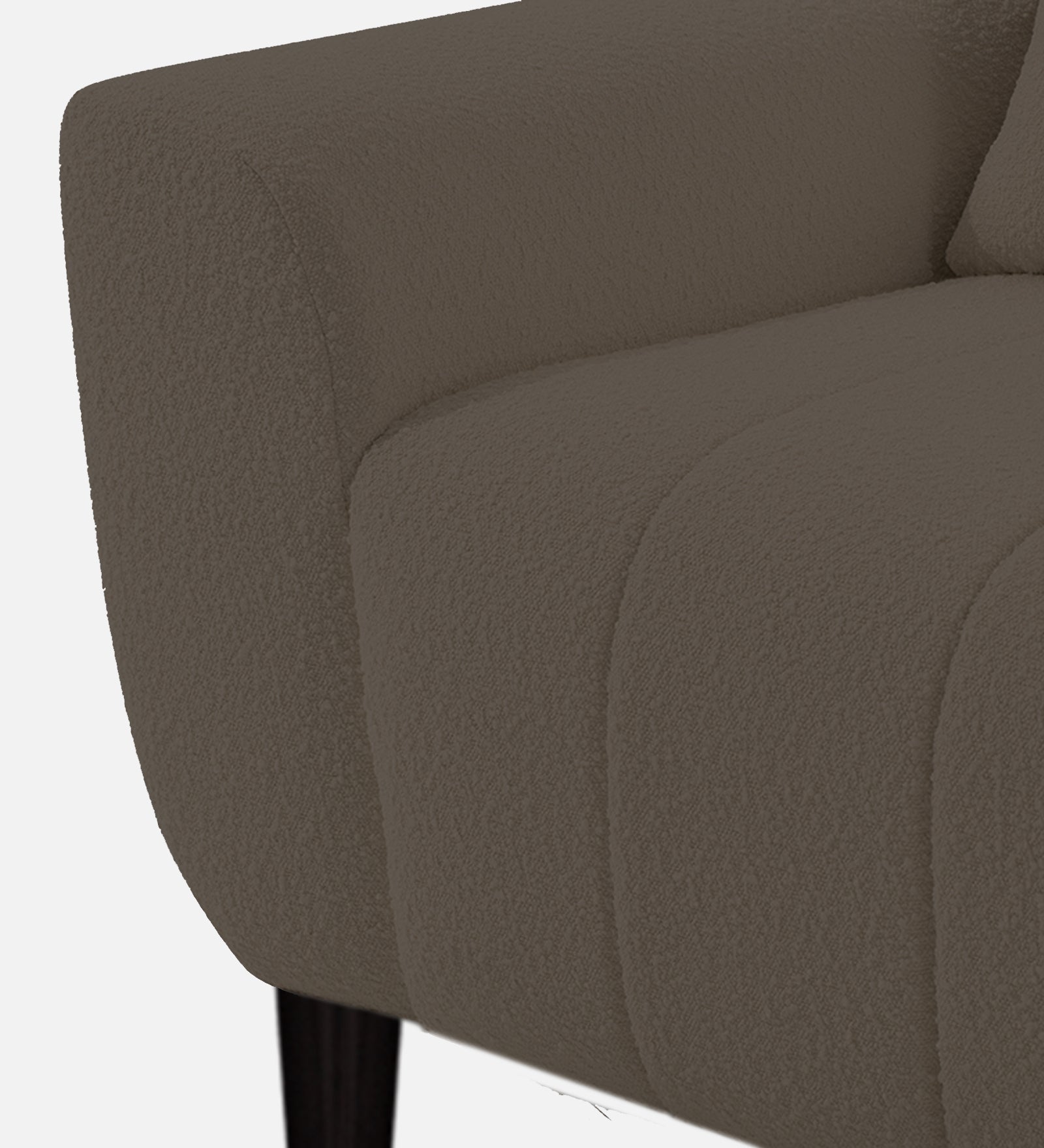 Nesco Boucle Fabric 1 Seater Sofa In Niya Beige Colour - Febonic Living