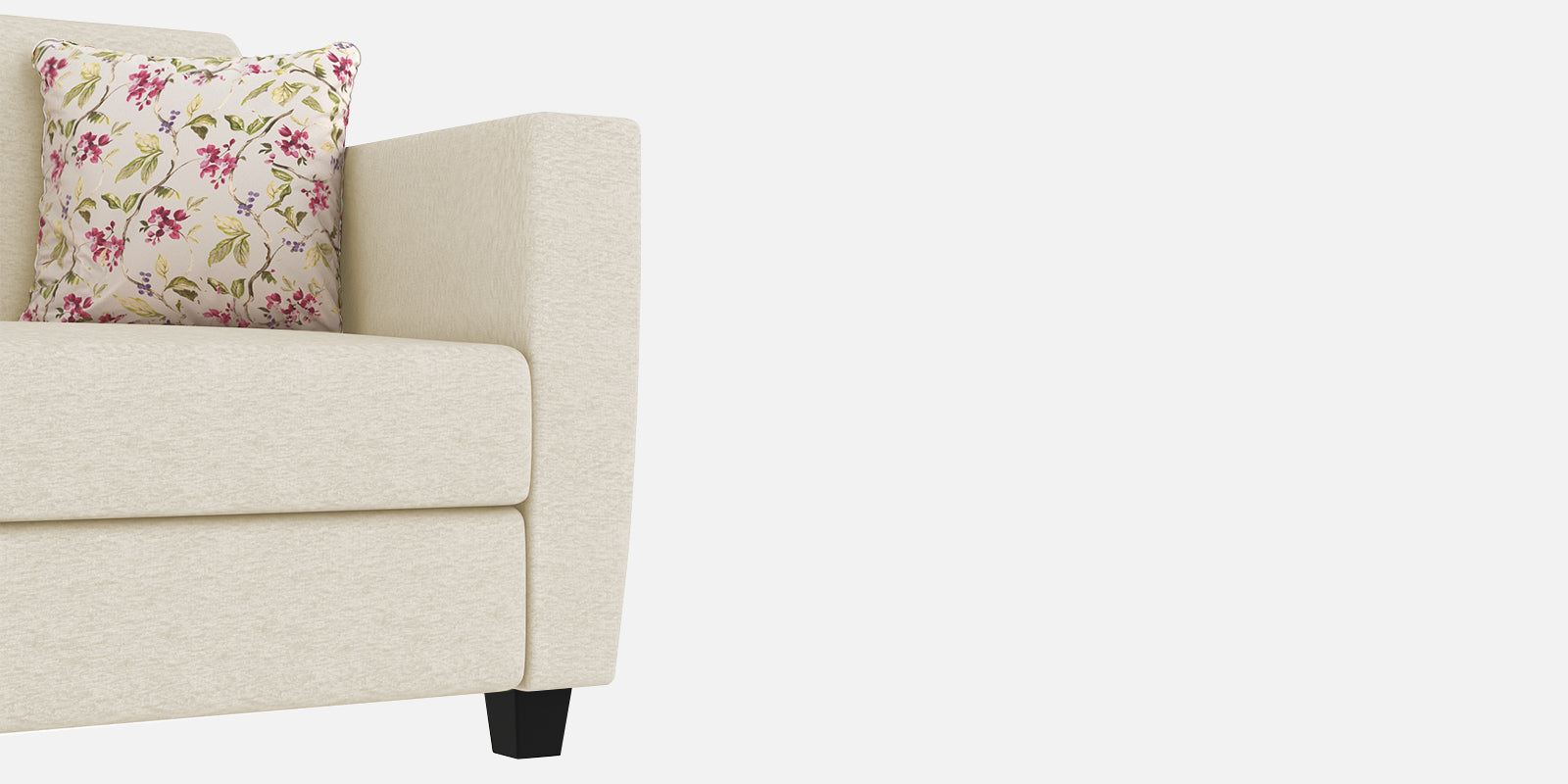 Gozi Fabric 3 Seater Sofa In Ivory Cream Colour - Febonic Living