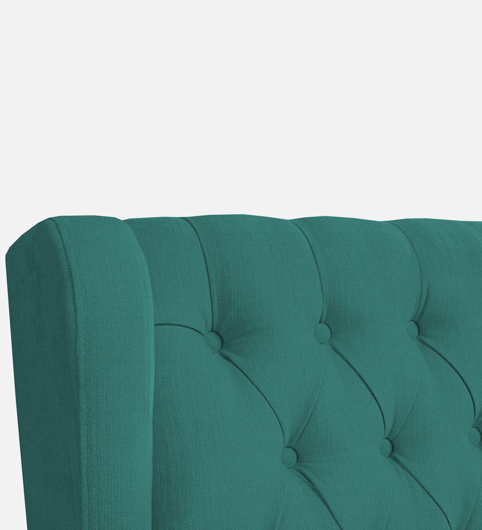 Panas Fabric Wing Chair In Sea Green Colour - Febonic Living