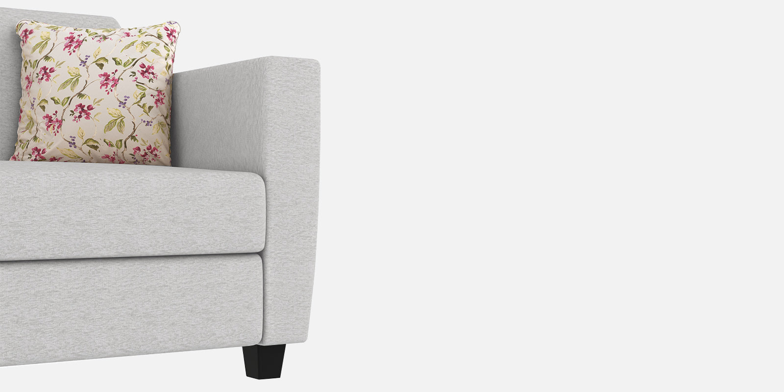 Gozi Fabric 3 Seater Sofa In Lit Grey Colour - Febonic Living