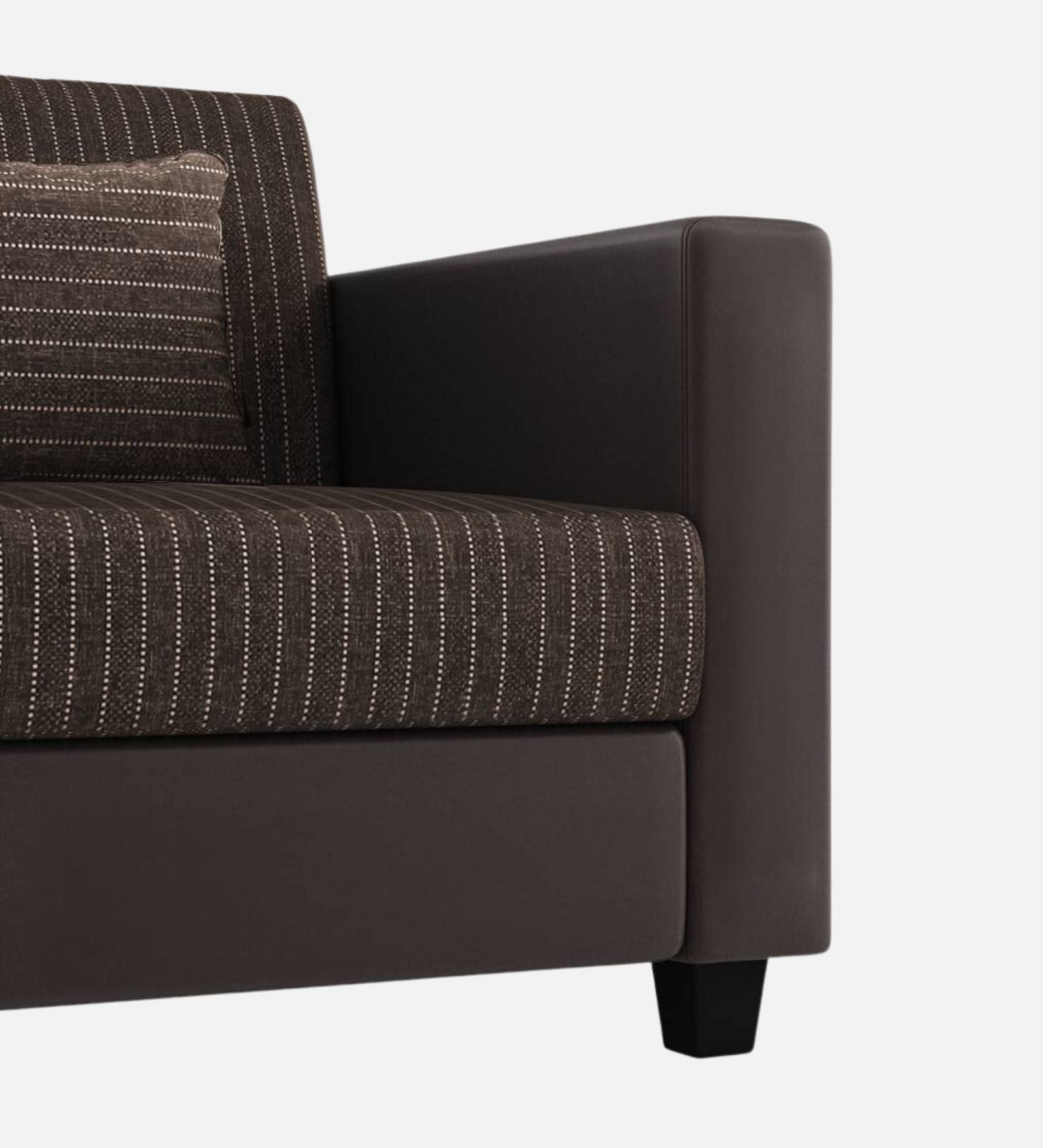 Baley Fabric 1 Seater Sofa in Lama Brown Colour