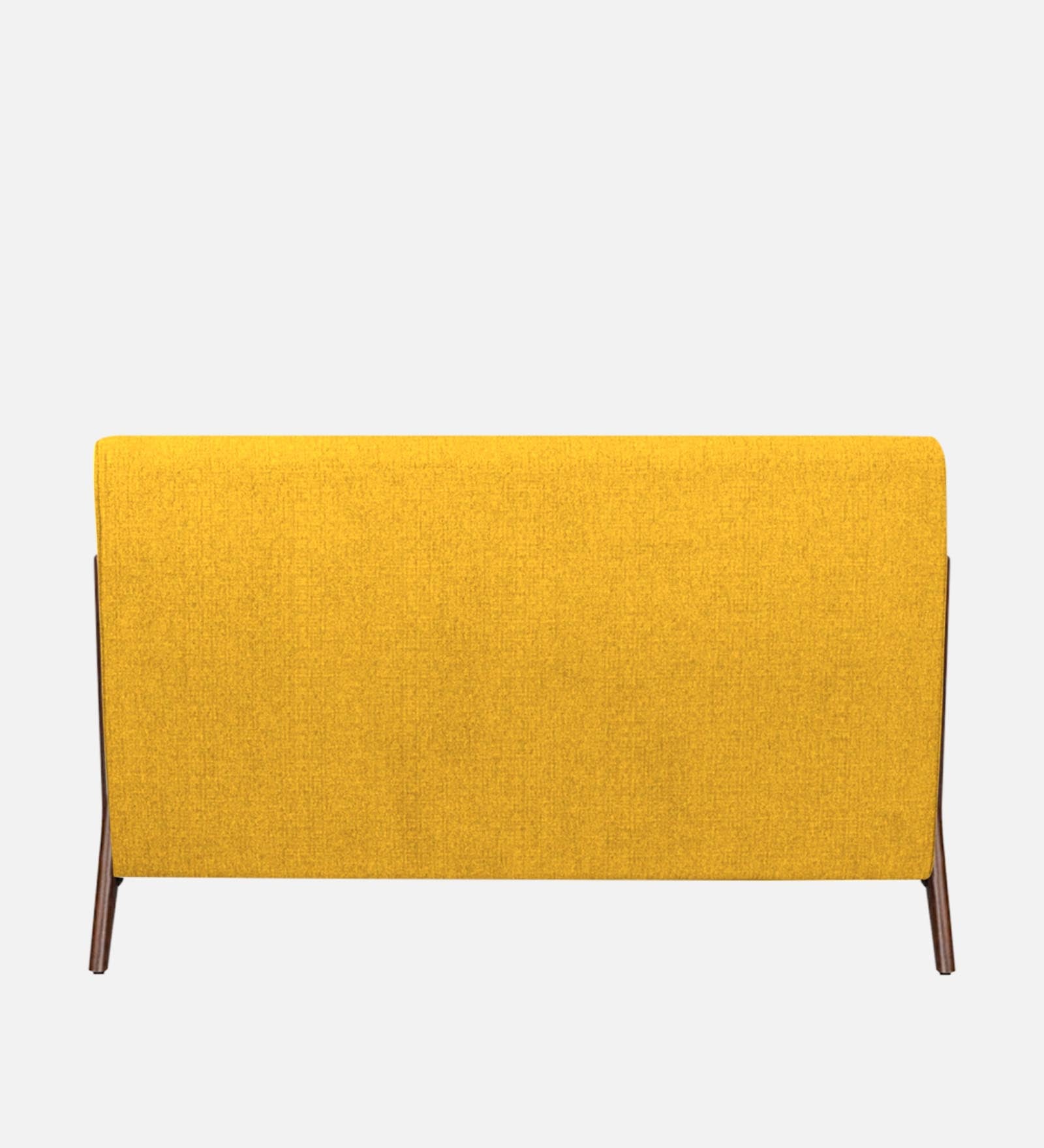 Catla Fabric Upholstered Queen Size Bed In Bold Yellow Colour - Febonic Living