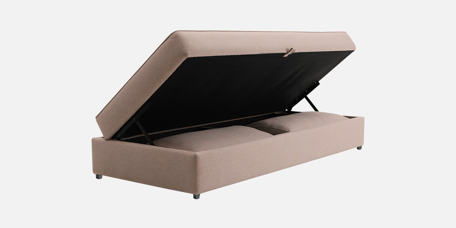 Vito Fabric Day Bed In Kadhi Beige Colour With Storage - Febonic Living