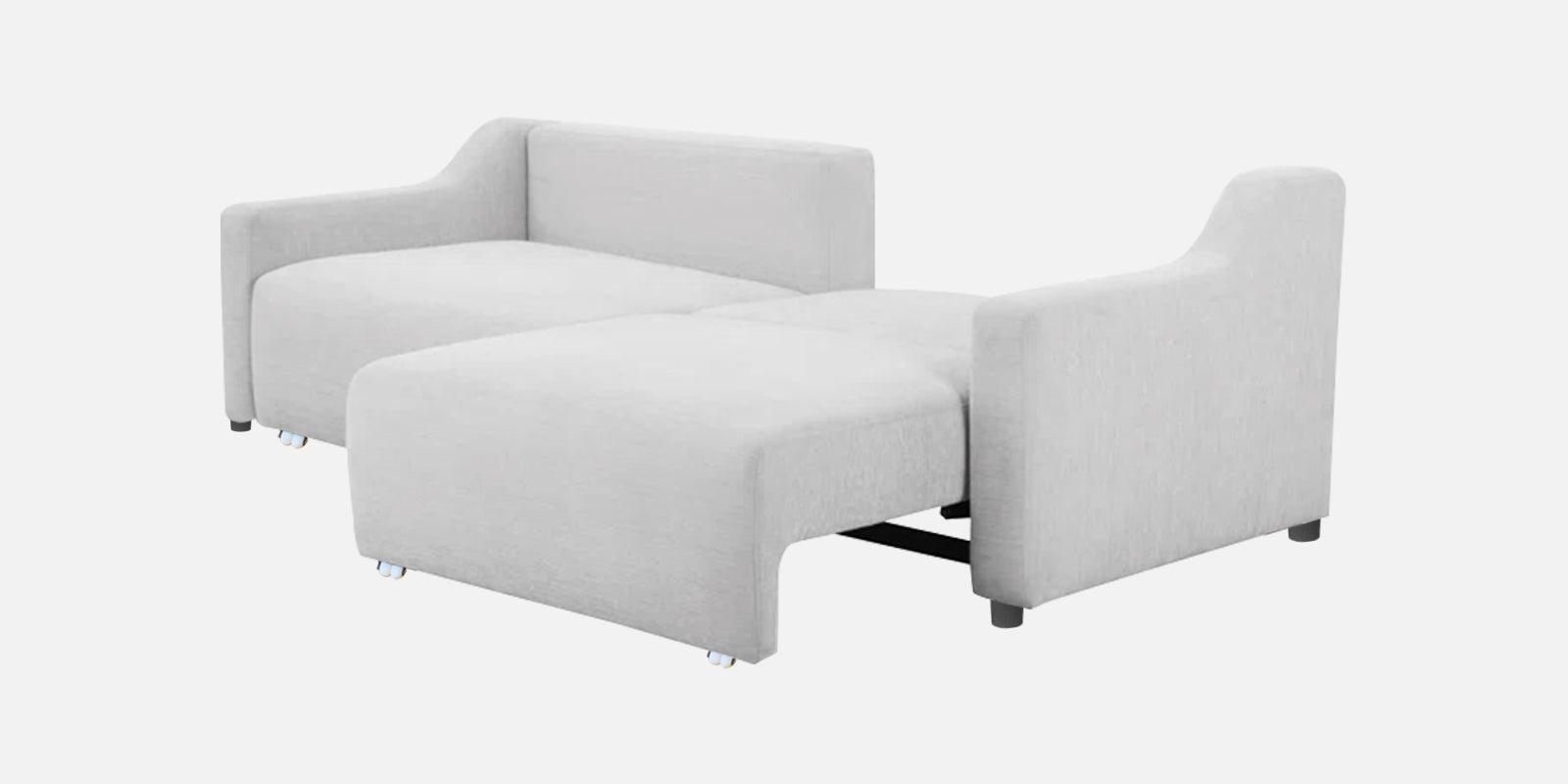 Gabby Fabric 3 Seater Pull Out Sofa Cum Bed In Lit Grey Colour - Febonic Living
