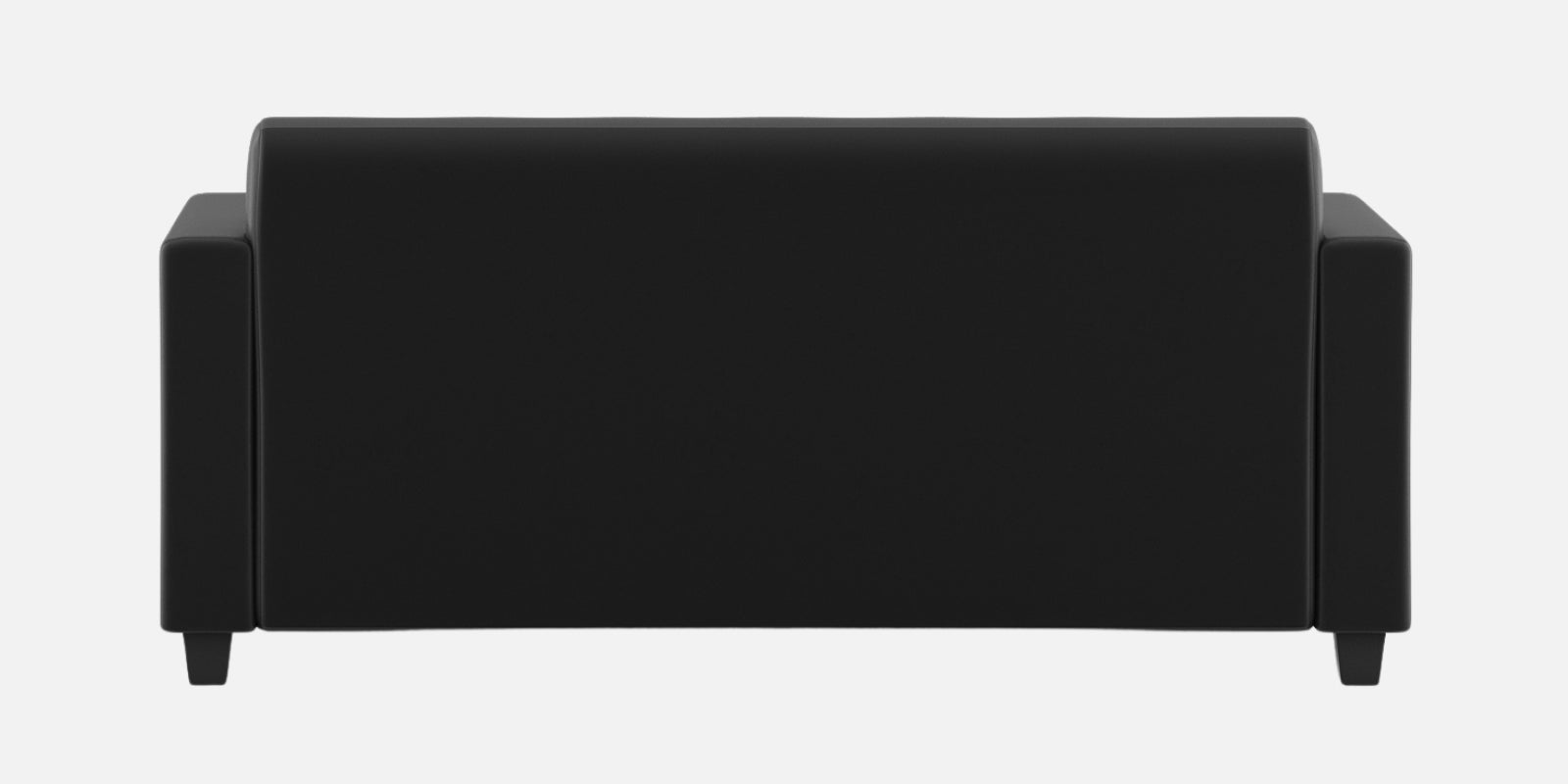 Baley Leatherette 3 Seater Sofa In Dark Black Colour - Febonic Living