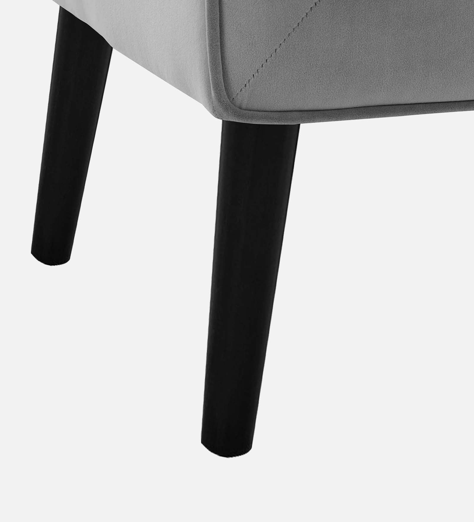 Ame Velvet Upholstered Arm Chair In concrete grey Colour - Febonic Living