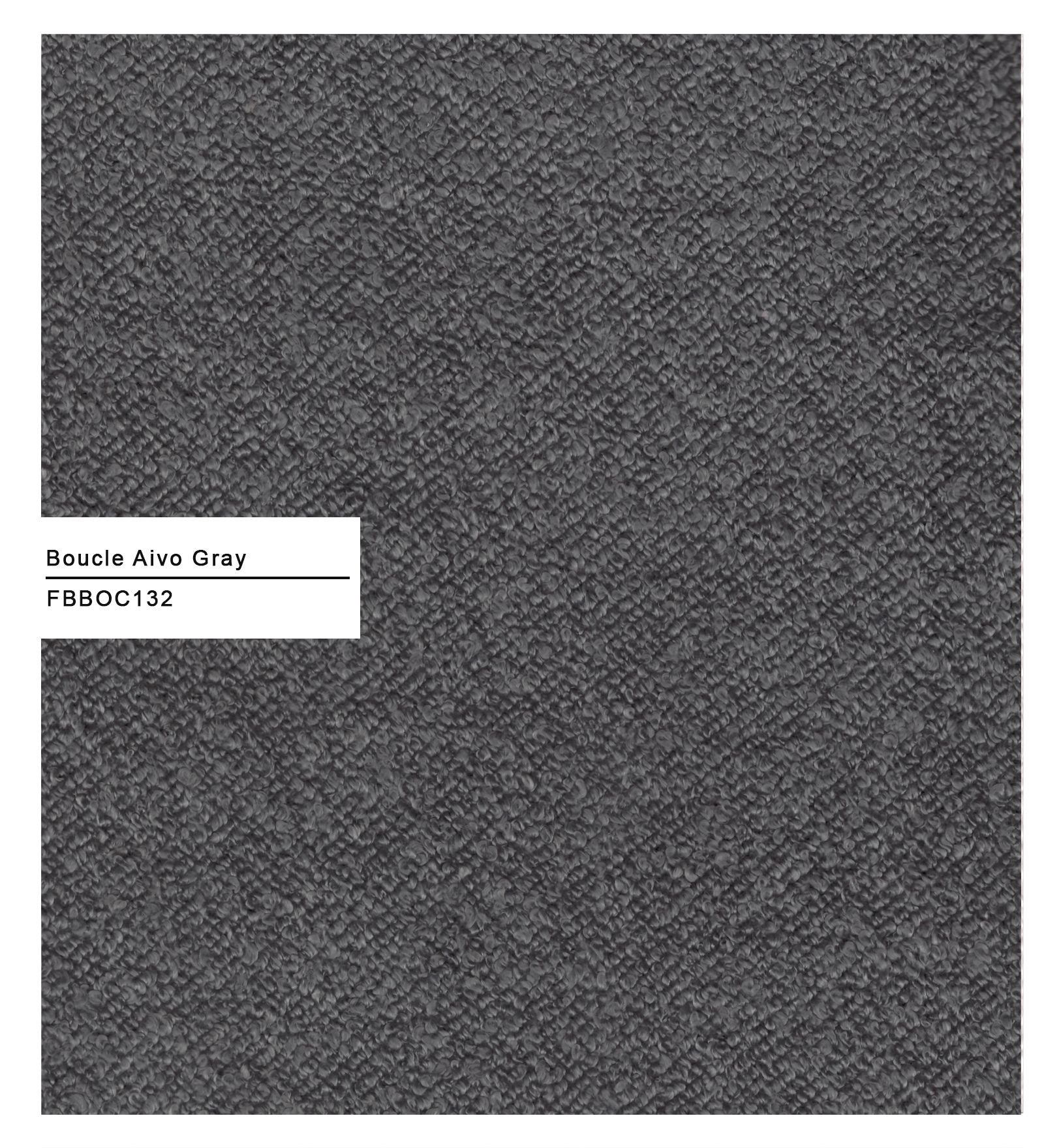 Olive Boucle Foot Stool In Avio Grey Colour - Febonic Living