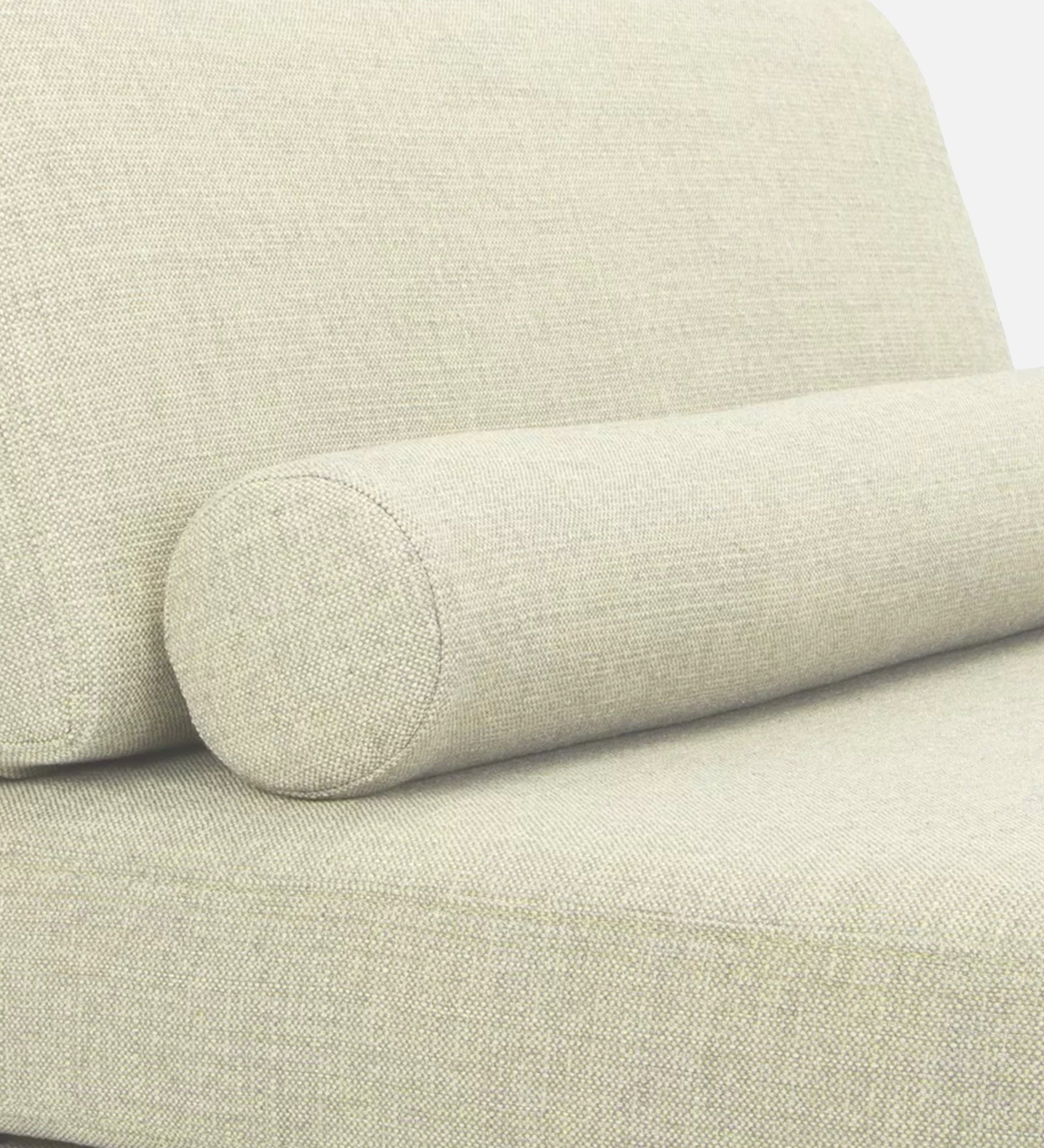 Noce Fabric Armless Chaise Lounger In Ivory Cream Colour - Febonic Living