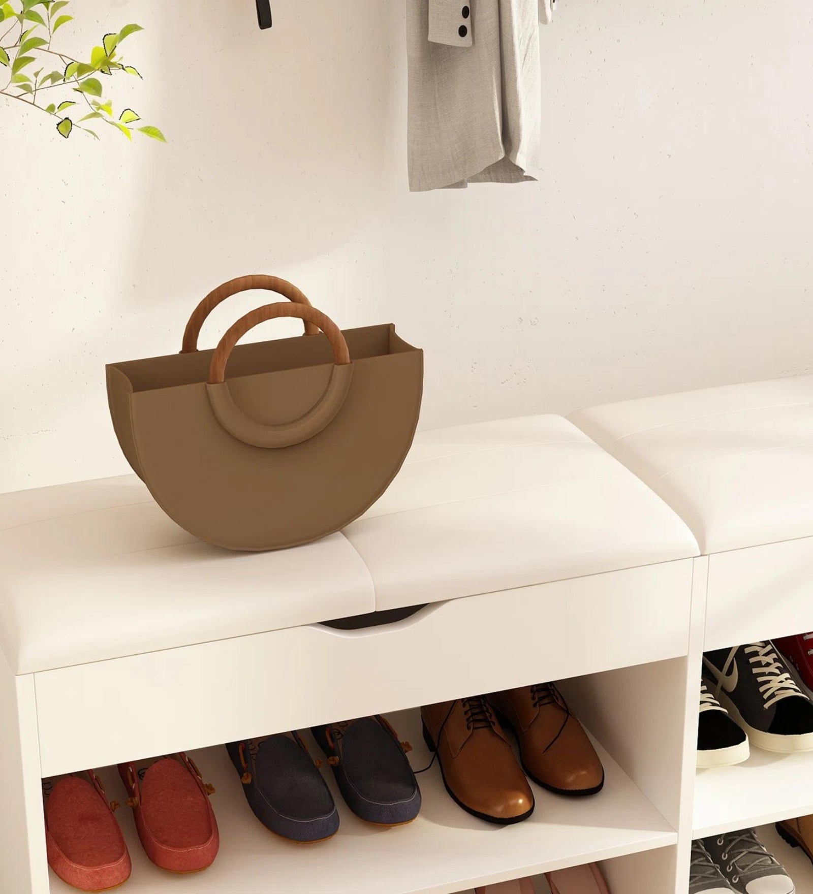 Barka Shoe Rack In Frosty White Finish - Febonic Living