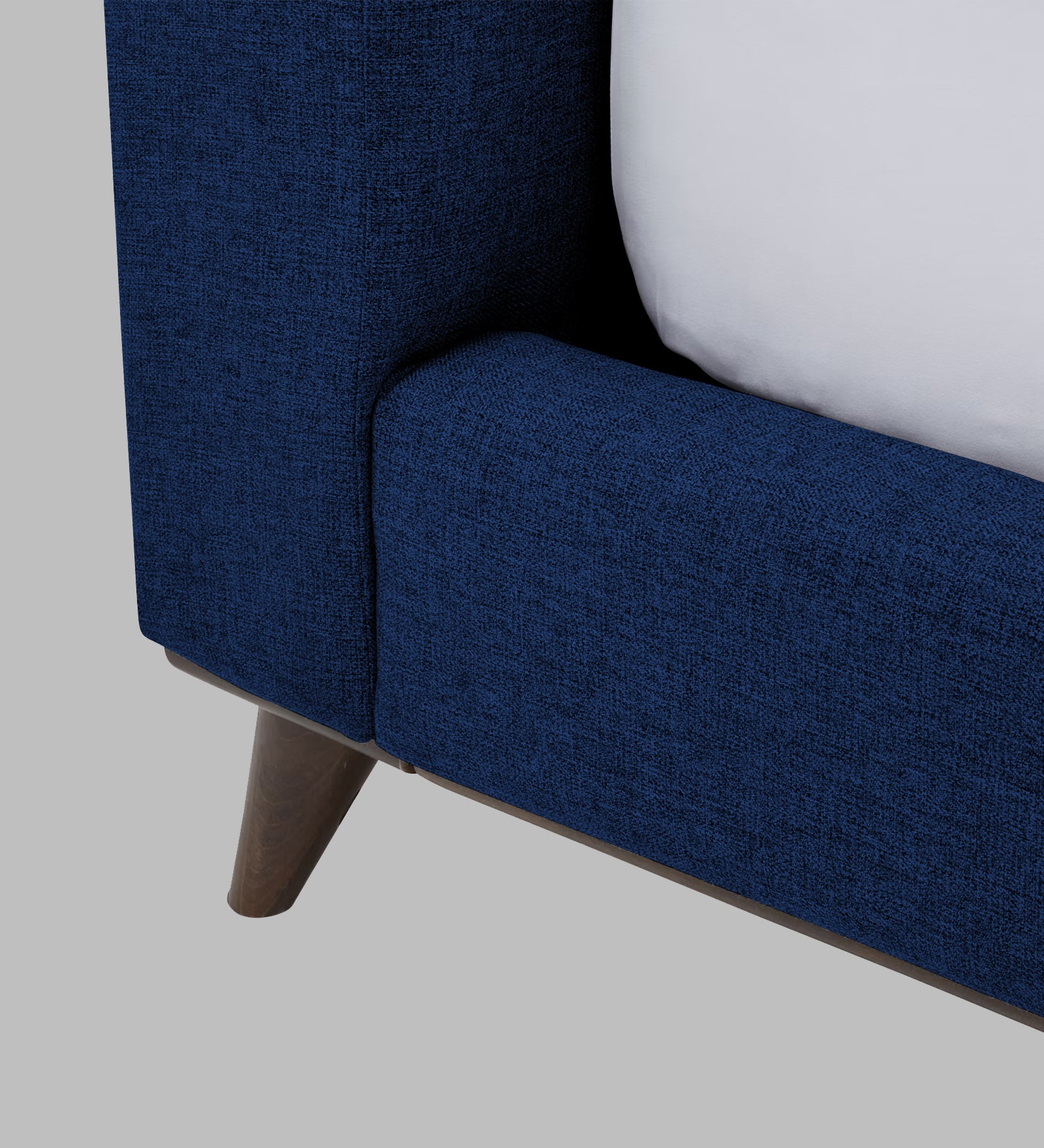 Jasmin Fabric Upholstered Queen Bed in Royal Blue Colour - Febonic Living