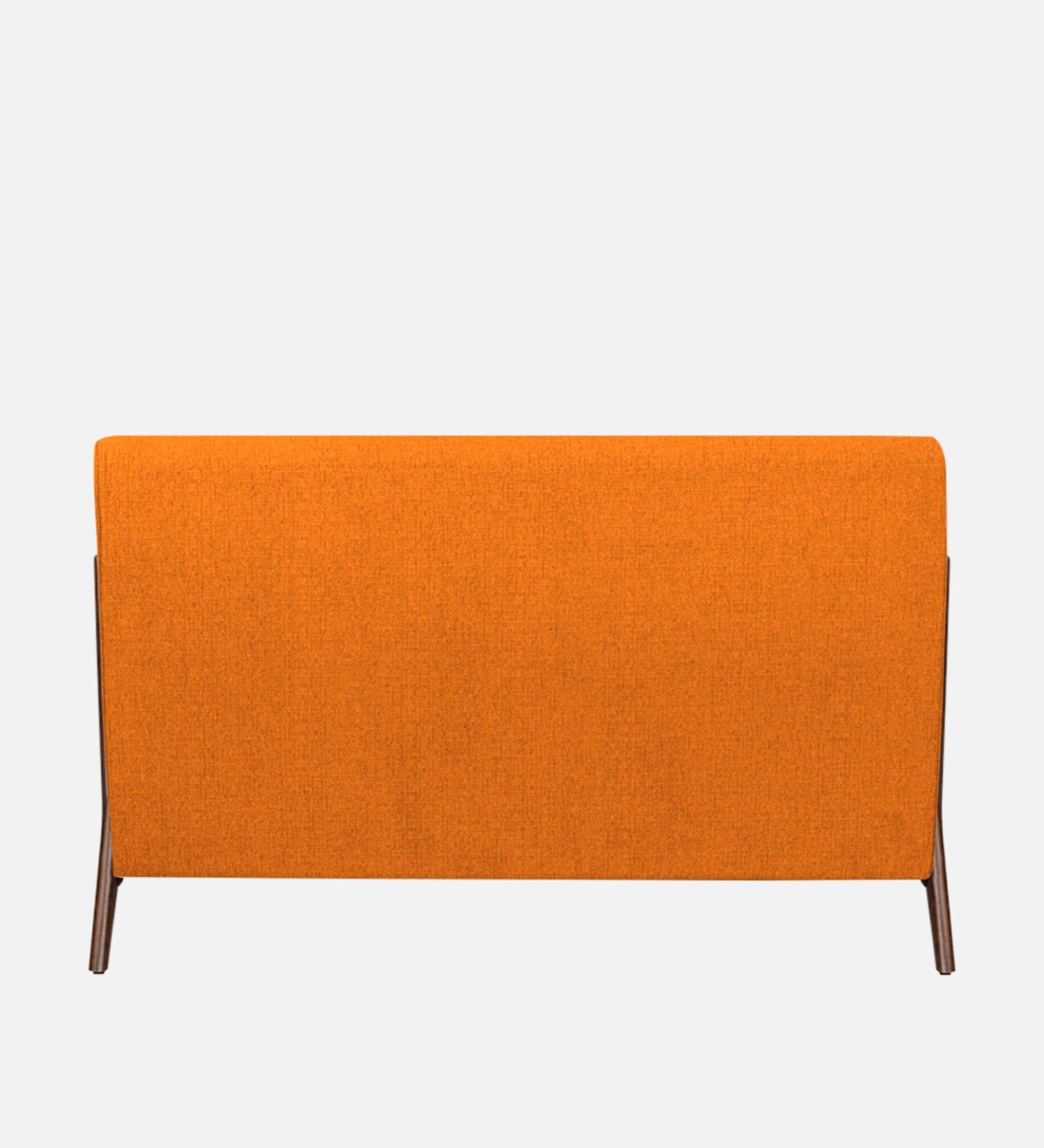 Catla Fabric Upholstered Queen Size Bed In Vivid Orange Colour - Febonic Living