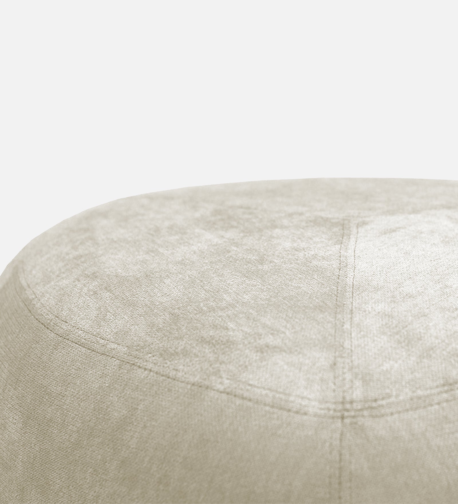 Keori Fabric Pouffe In Ivory Cream Colour - Febonic Living
